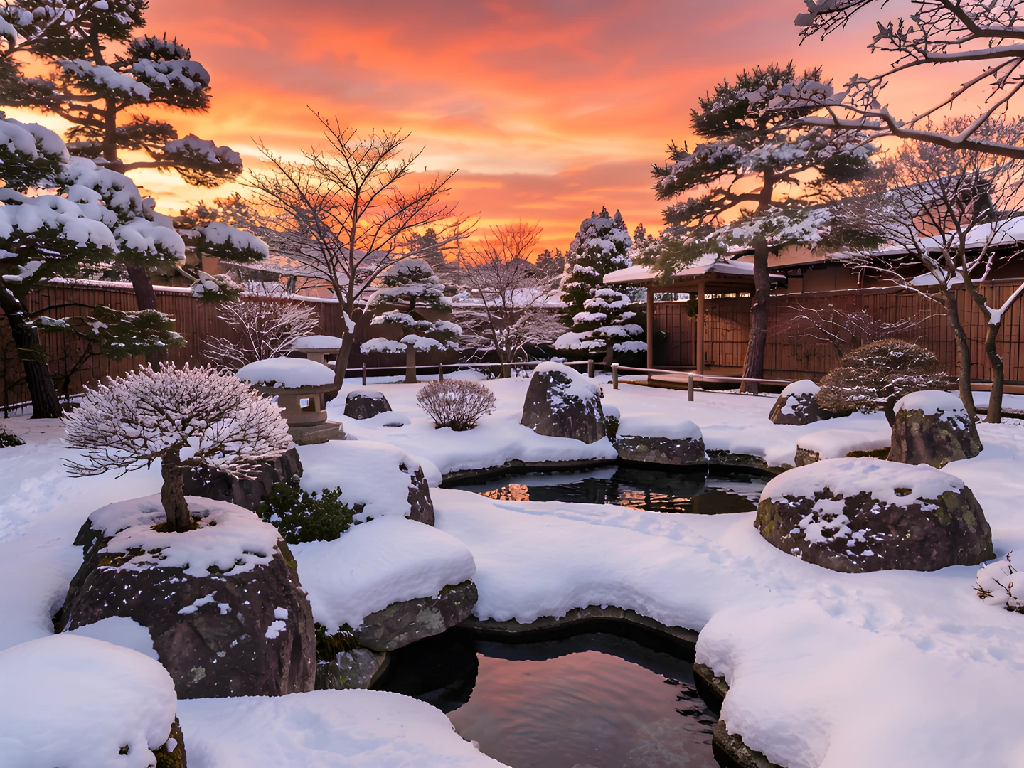Snowy Mountain Scene