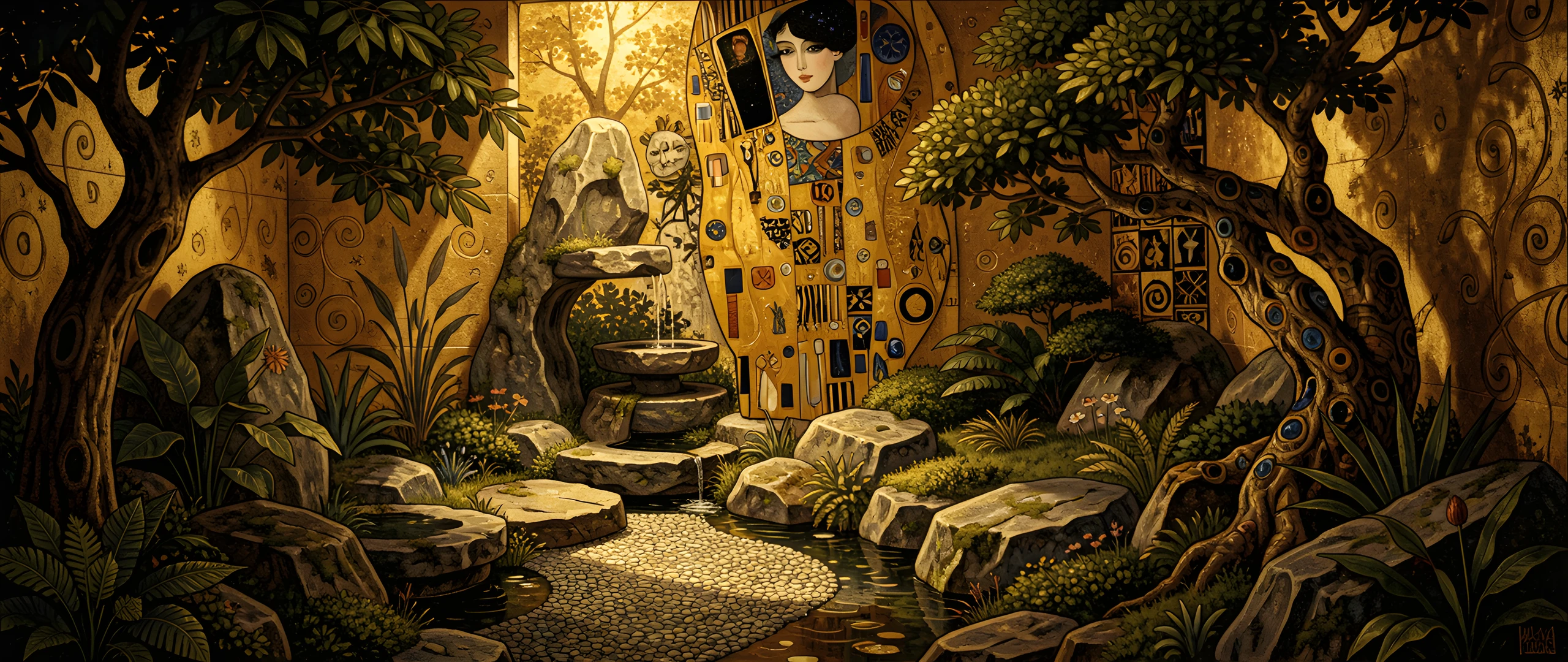 Golden Klimt Garden