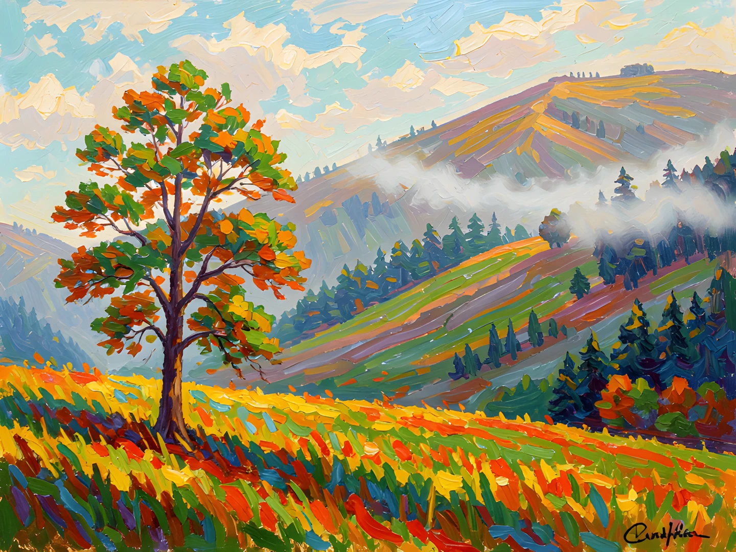 Impressionist Hillside