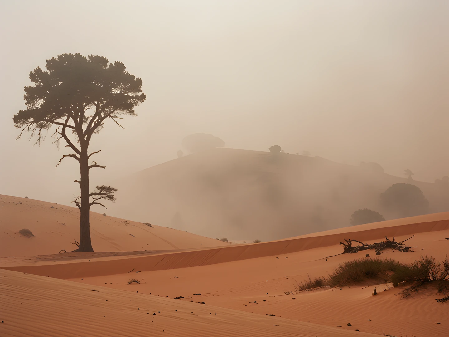 Stormy Desert Landscape
