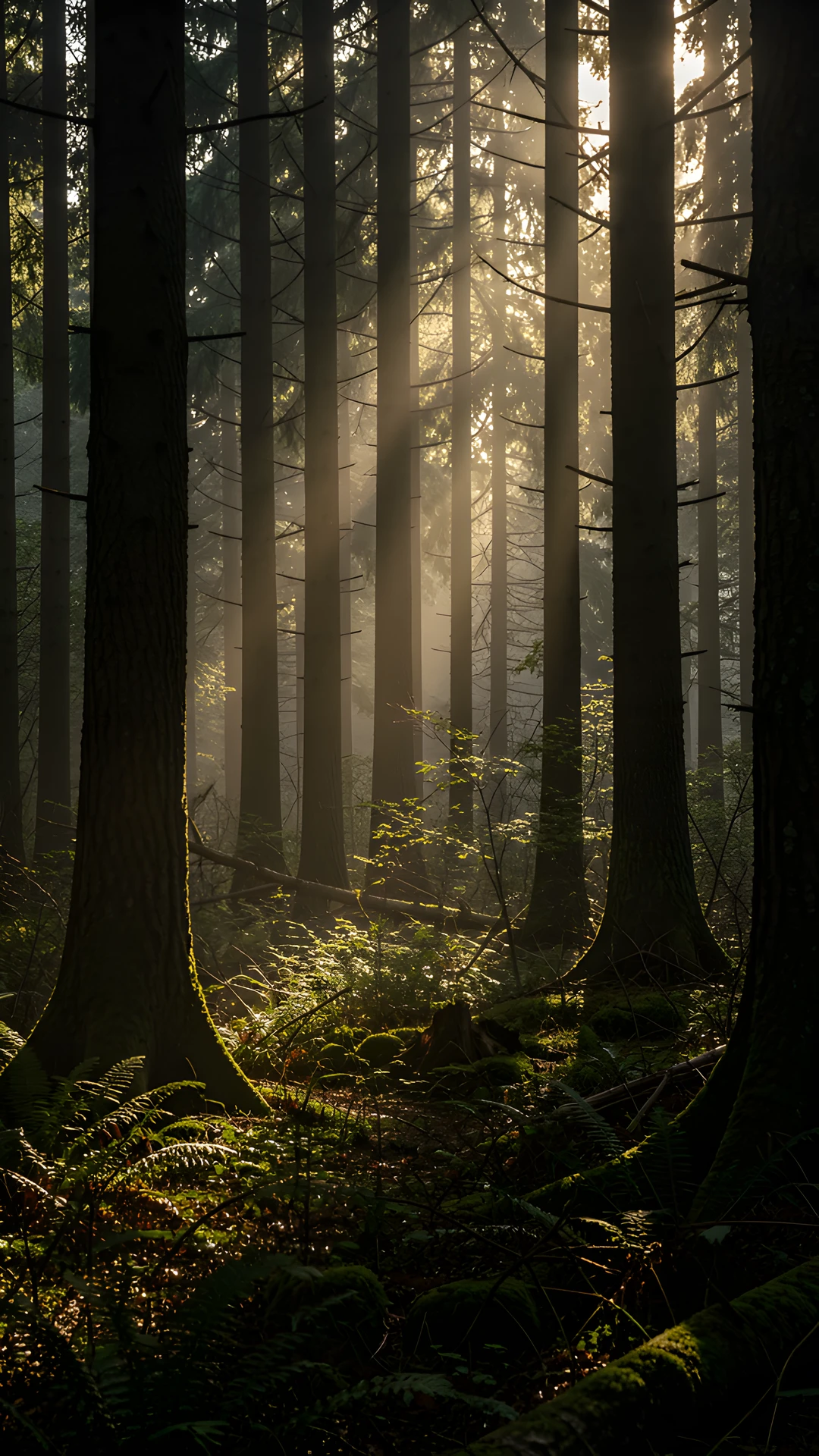 Moonlit Dark Woods