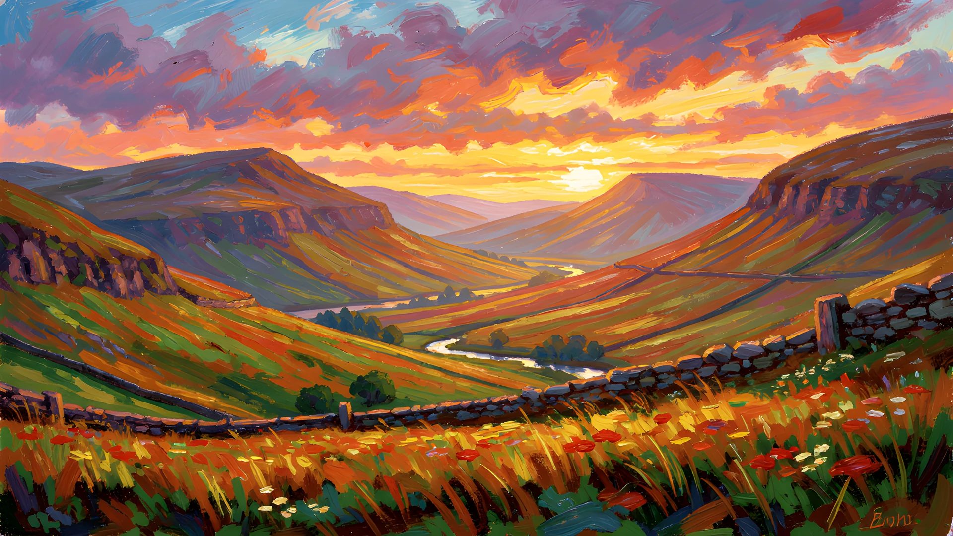 Wildflowers Bloom Evening