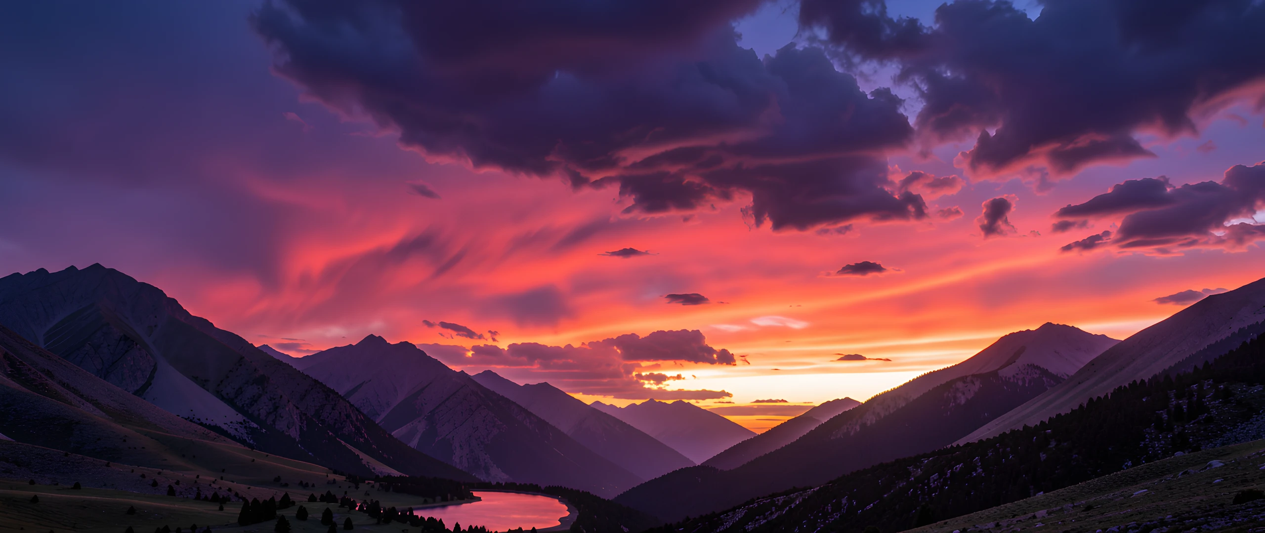 Fiery Mountain Dawn
