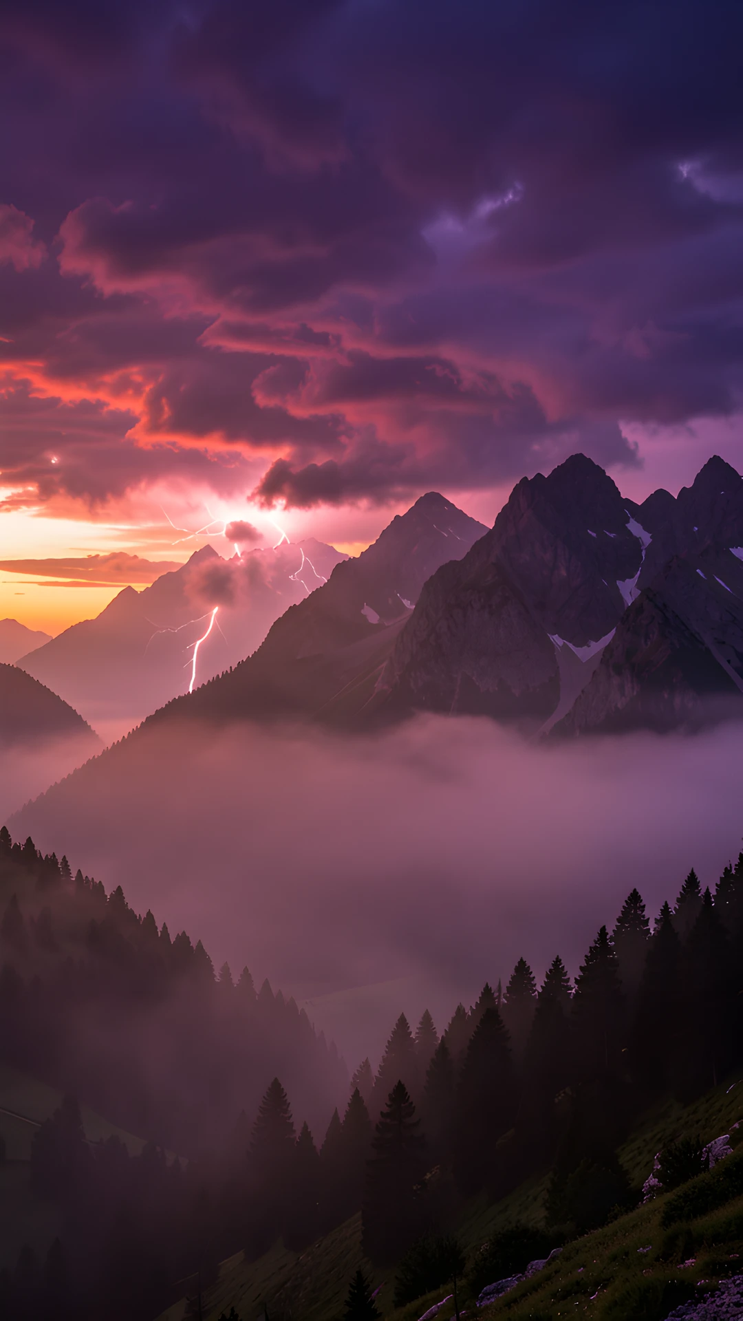 Misty Mountain Twilight