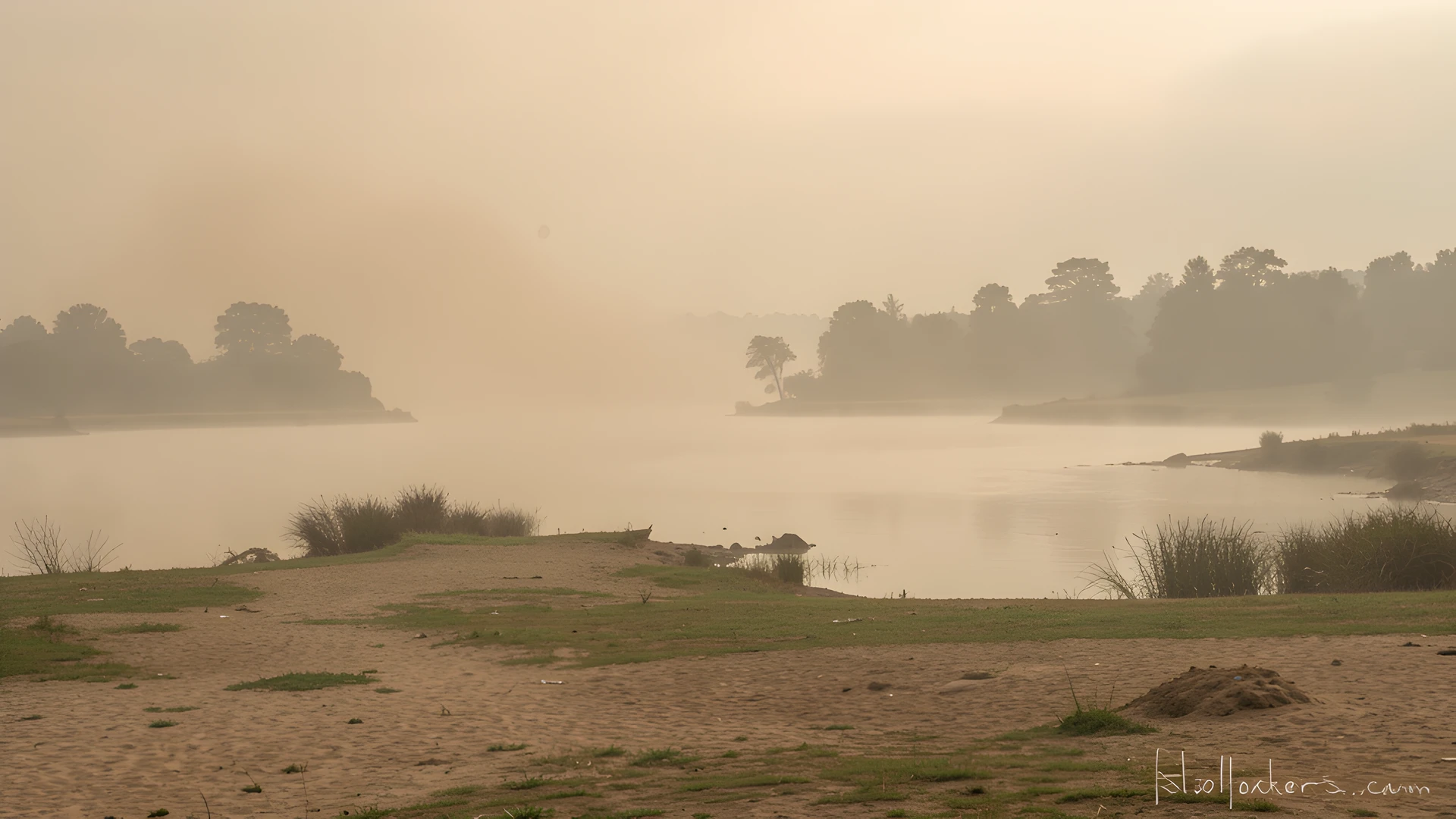 Misty Lake Shore