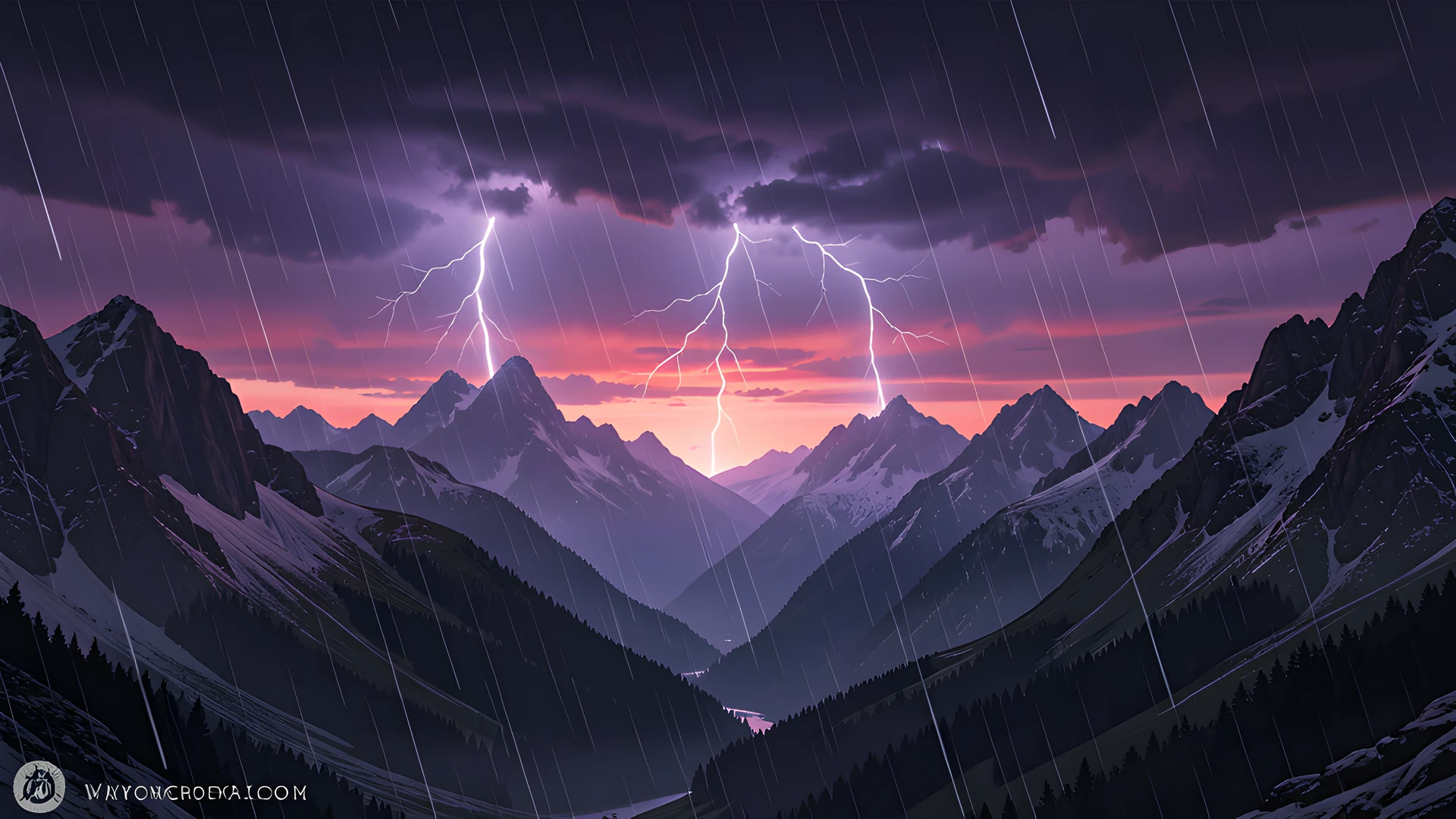 Darkening Mountain Peaks