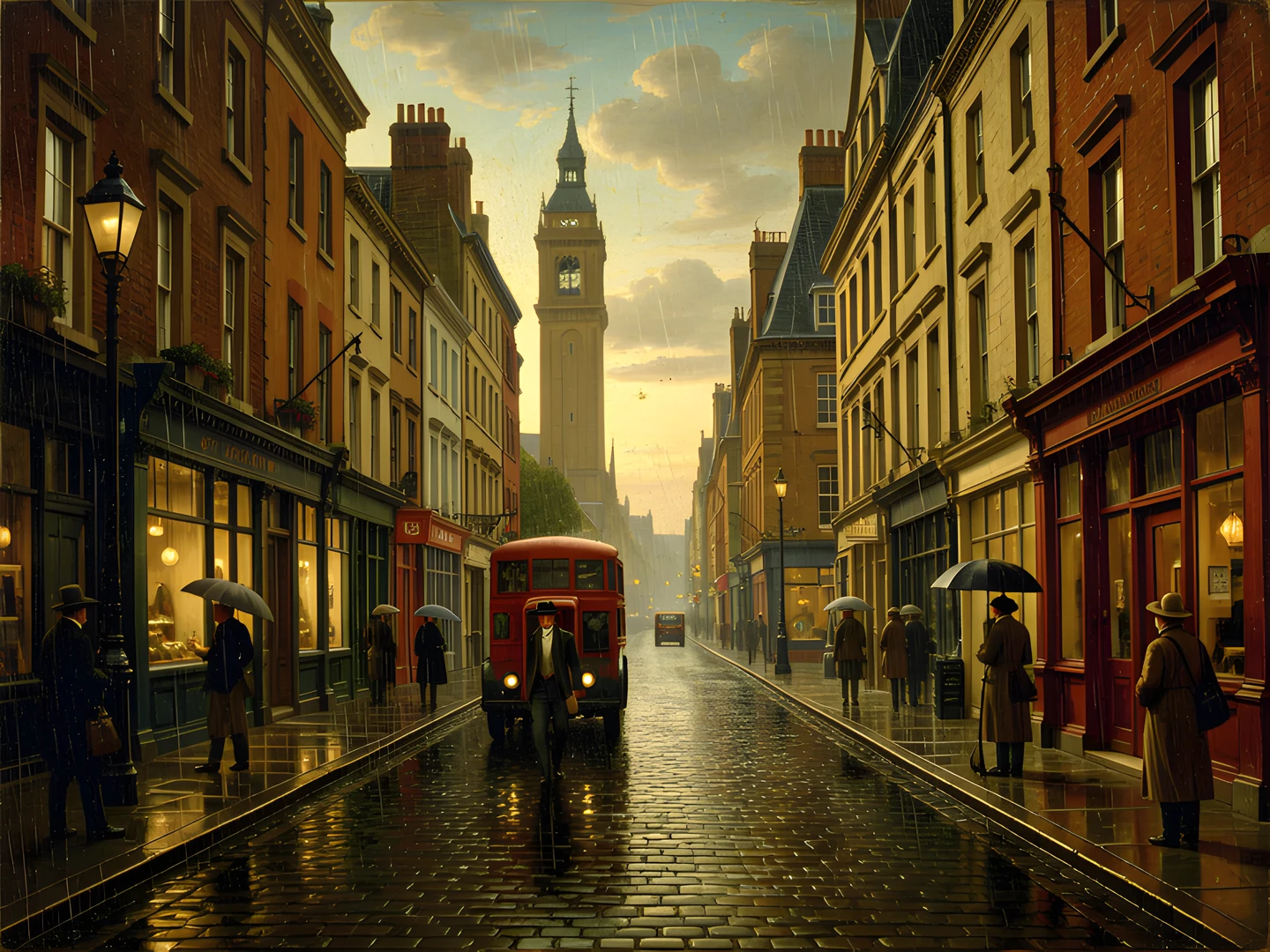 Rainy Dutch Street