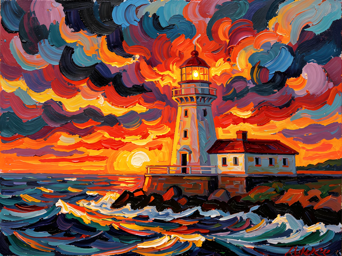 Impressionist Lighthouse