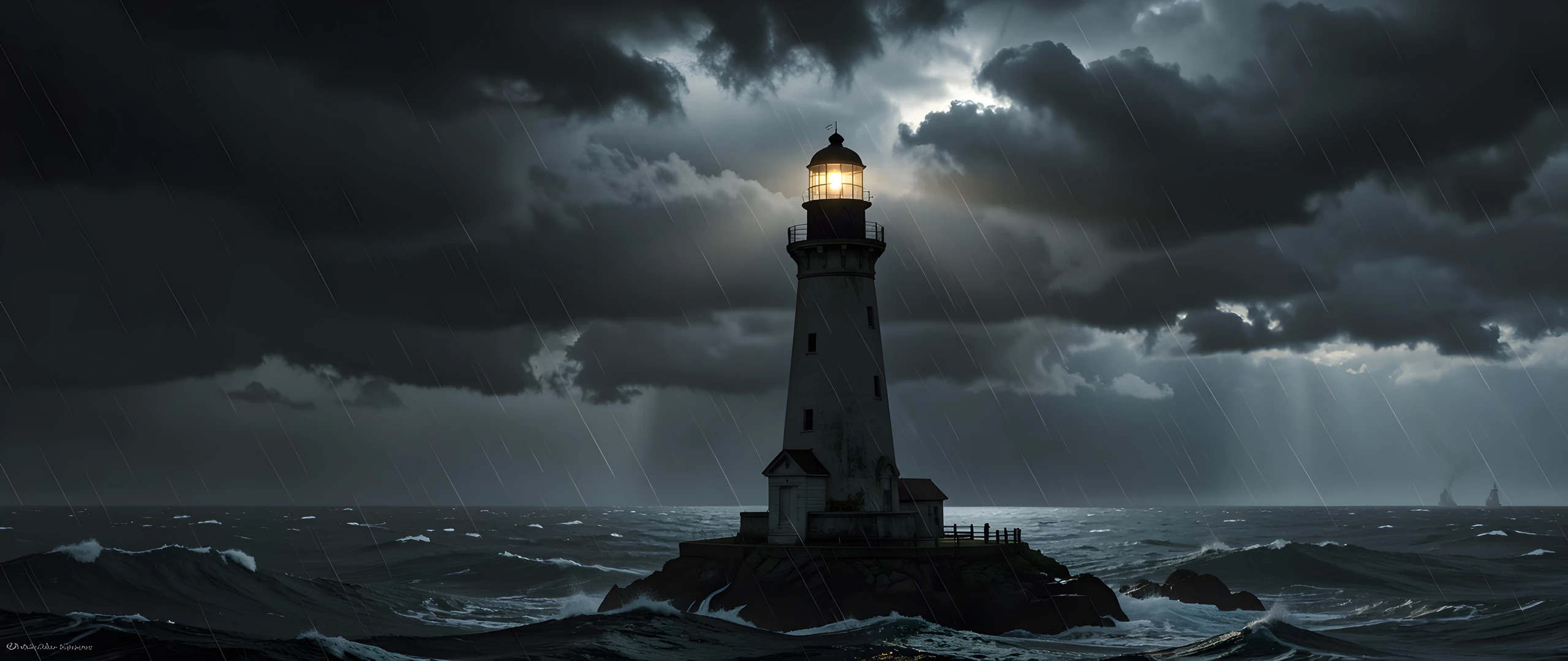 Stormy Lighthouse Beach