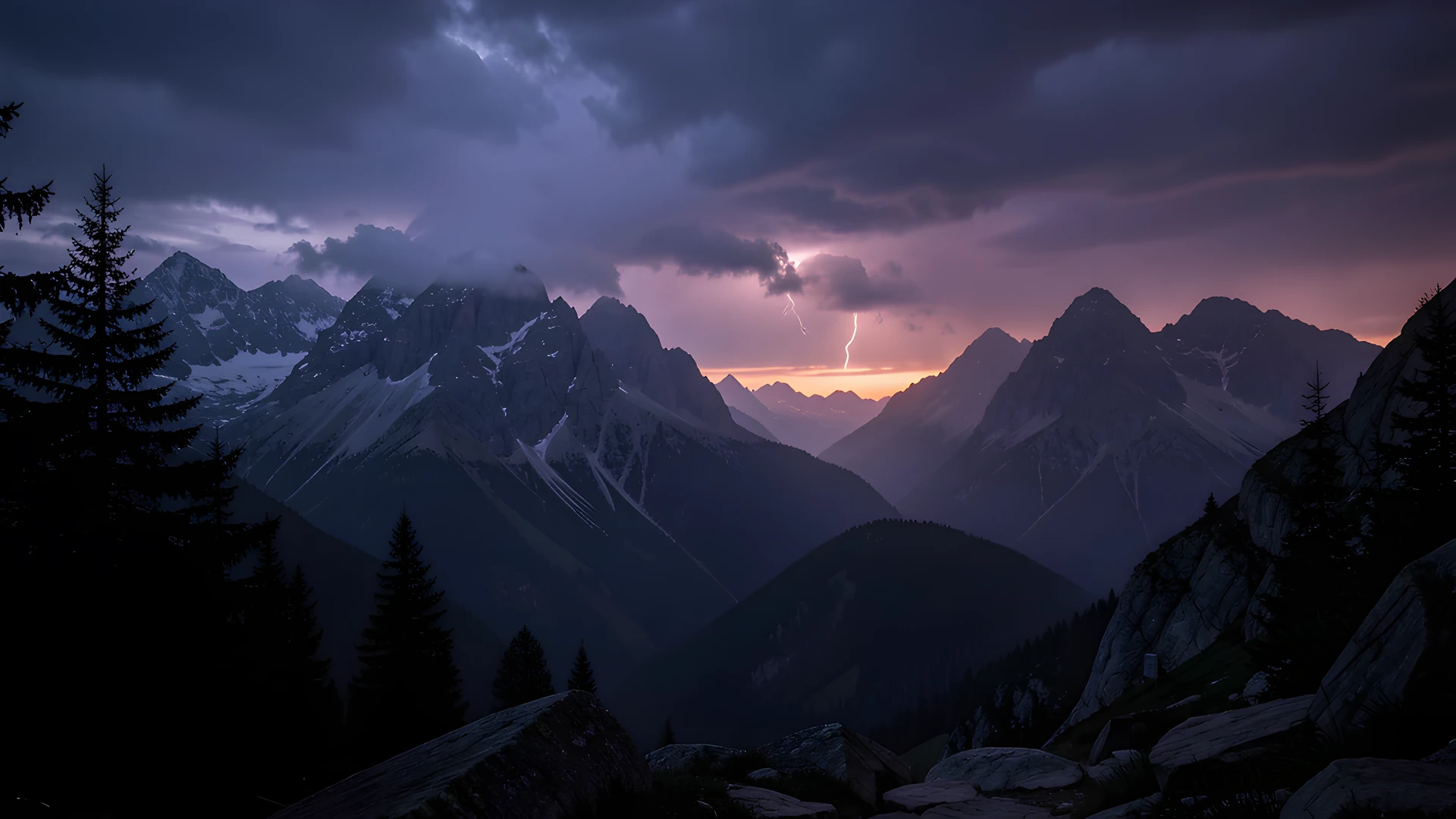 Soft Mountain Twilight