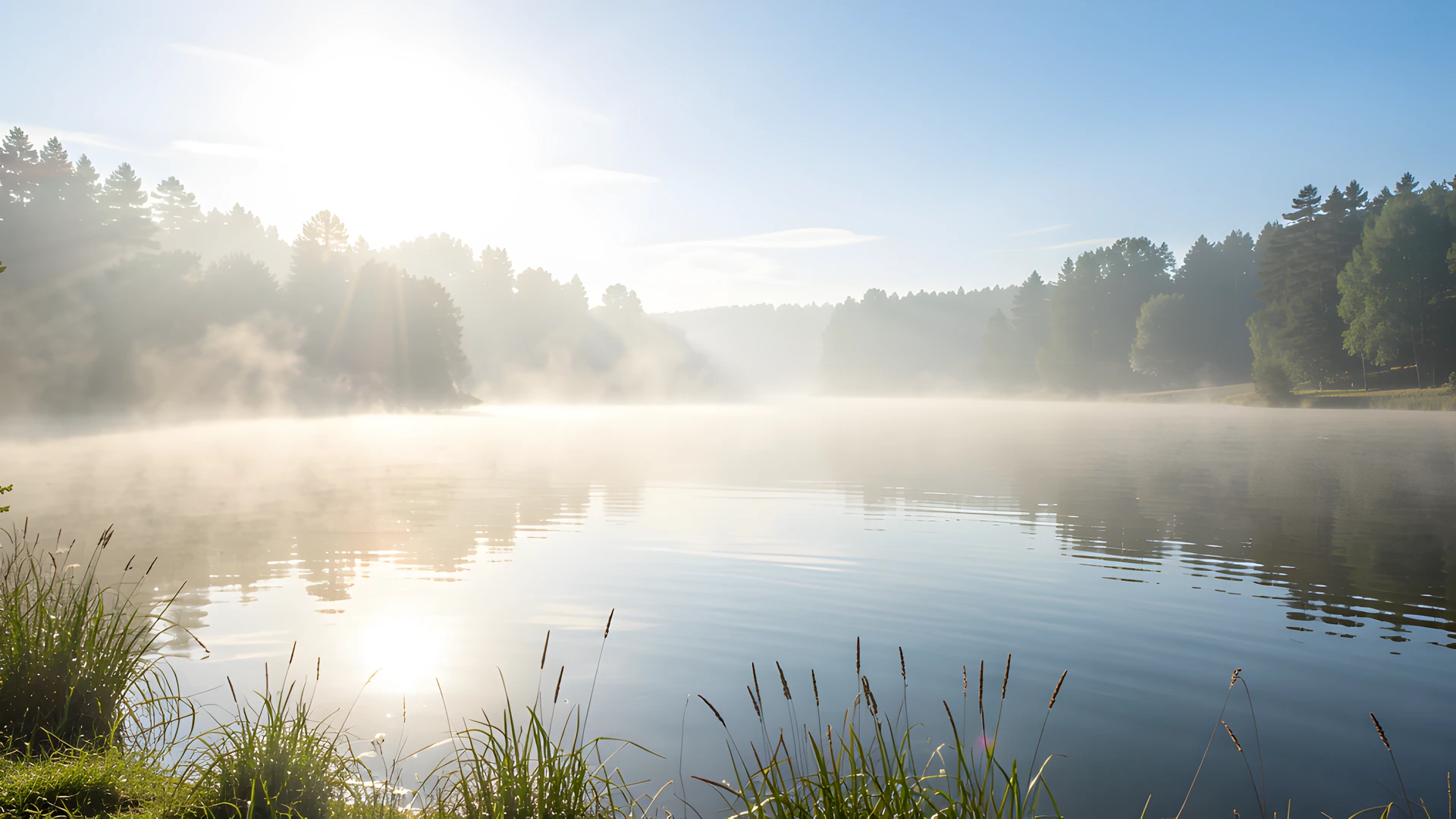 Misty Lake Dawn