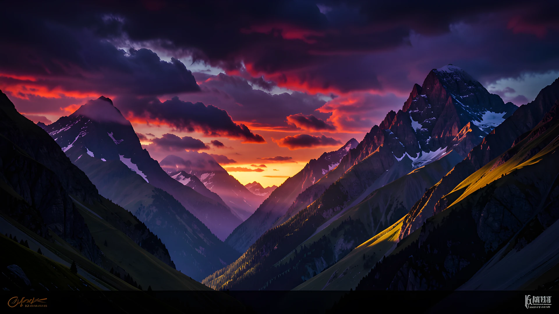 Golden Sunset Storm