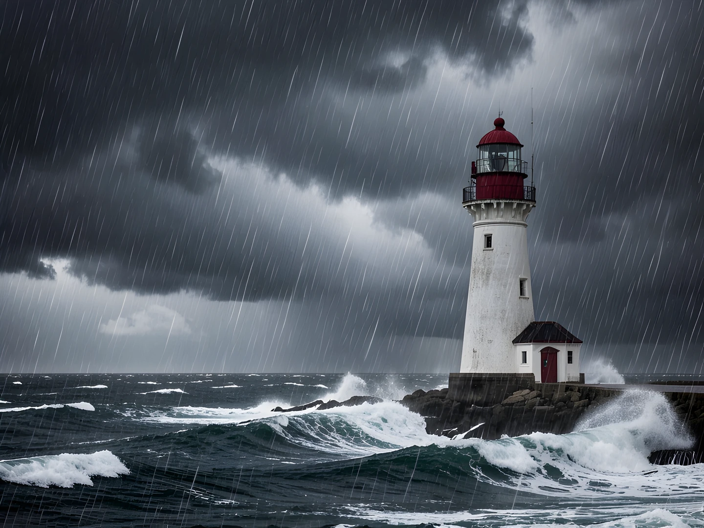 Stormy Coastal Tower