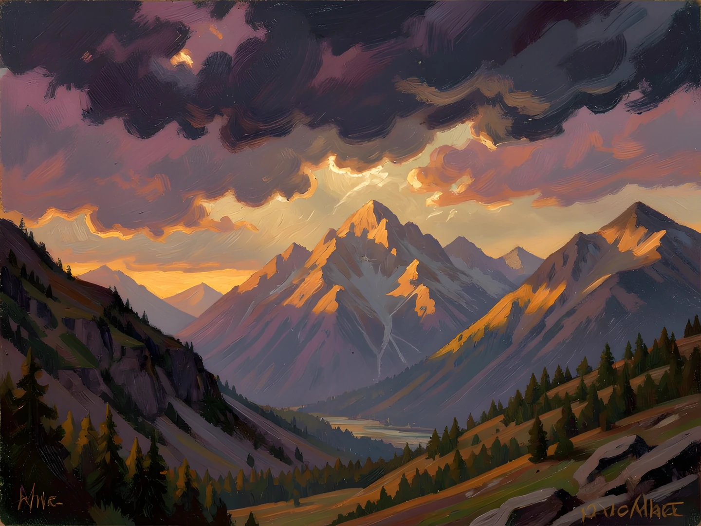 Stormy Mountain Sky