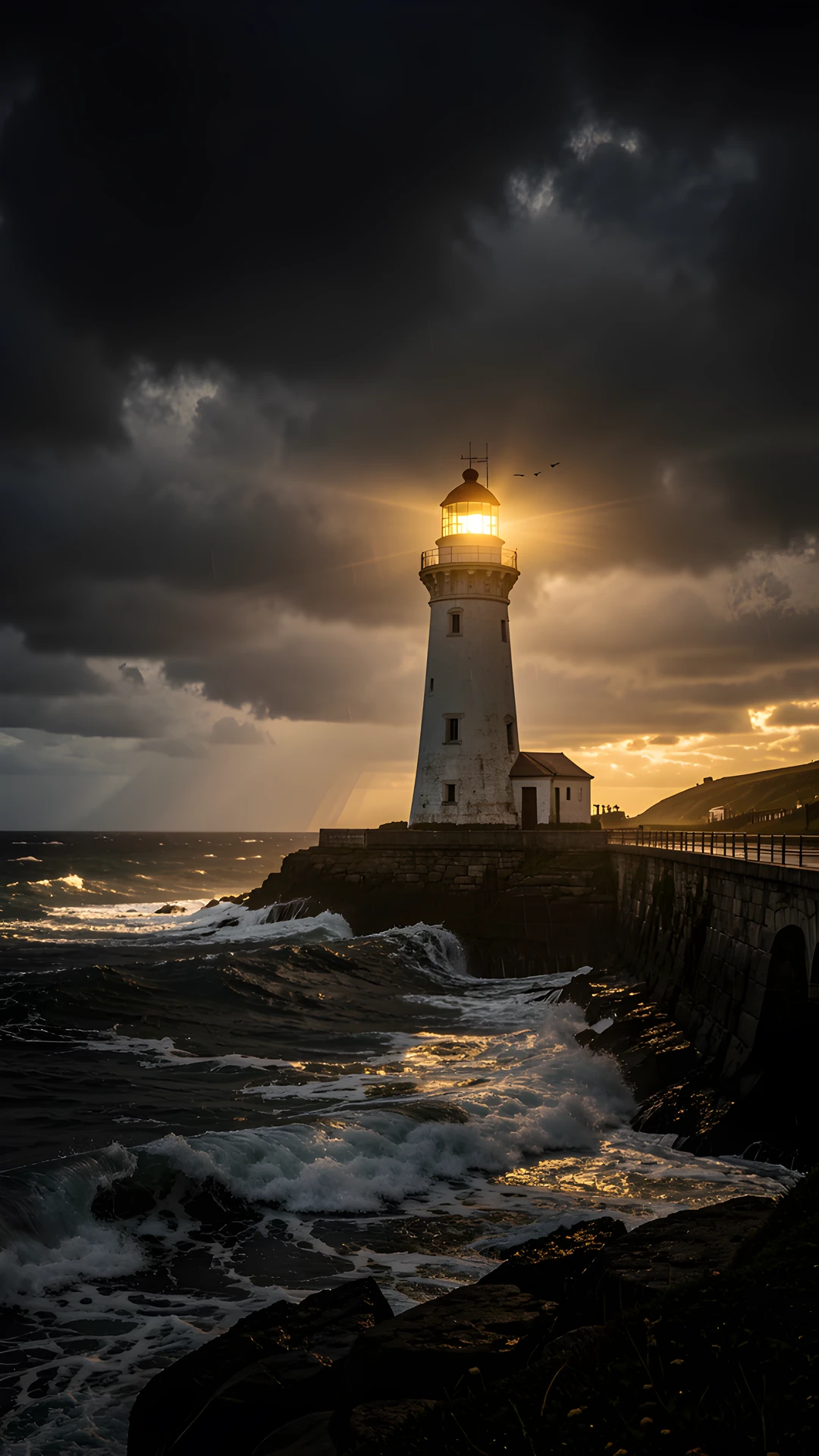 Stormy Lighthouse Night