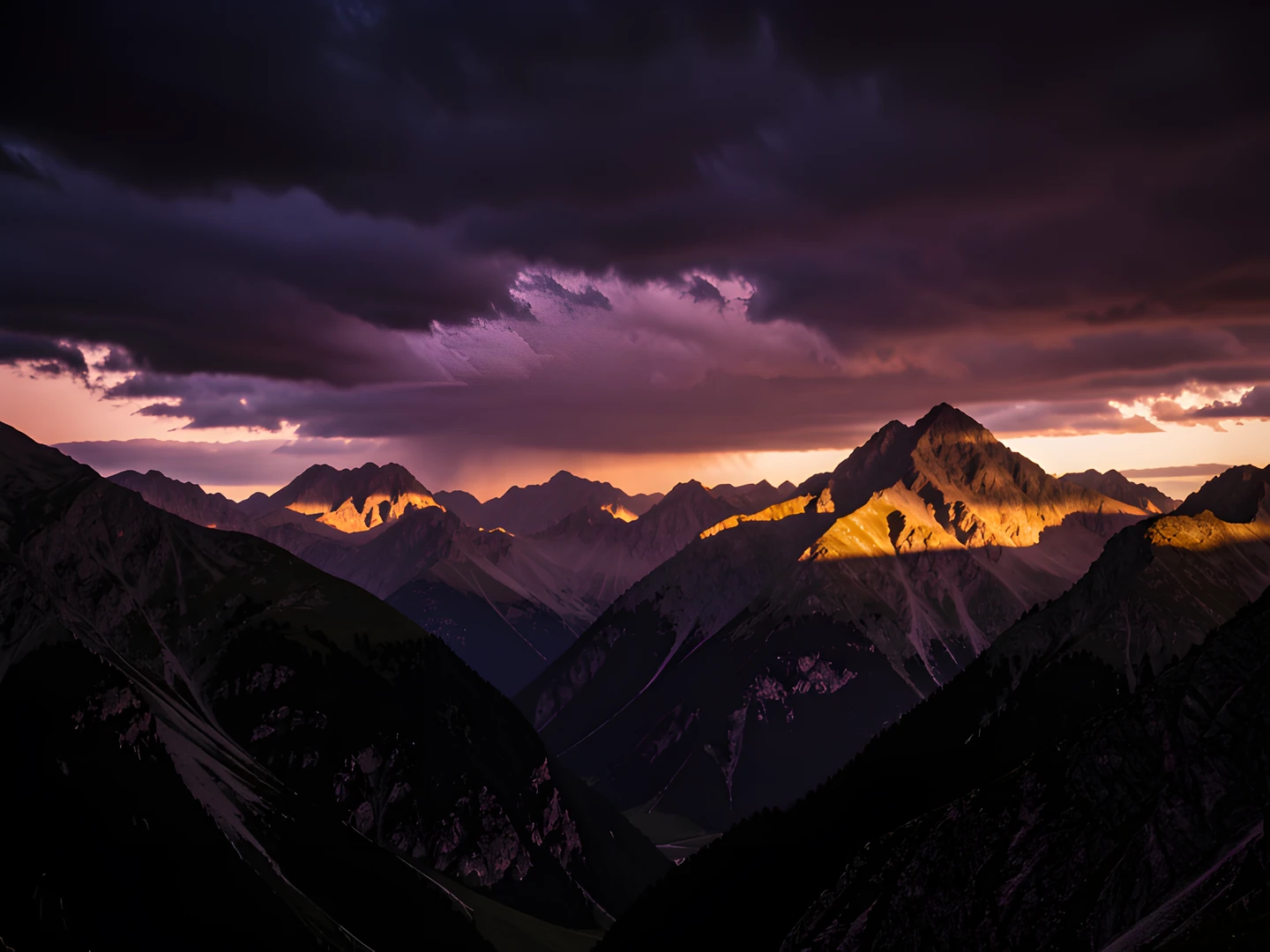 Twilight Mountain Shadows