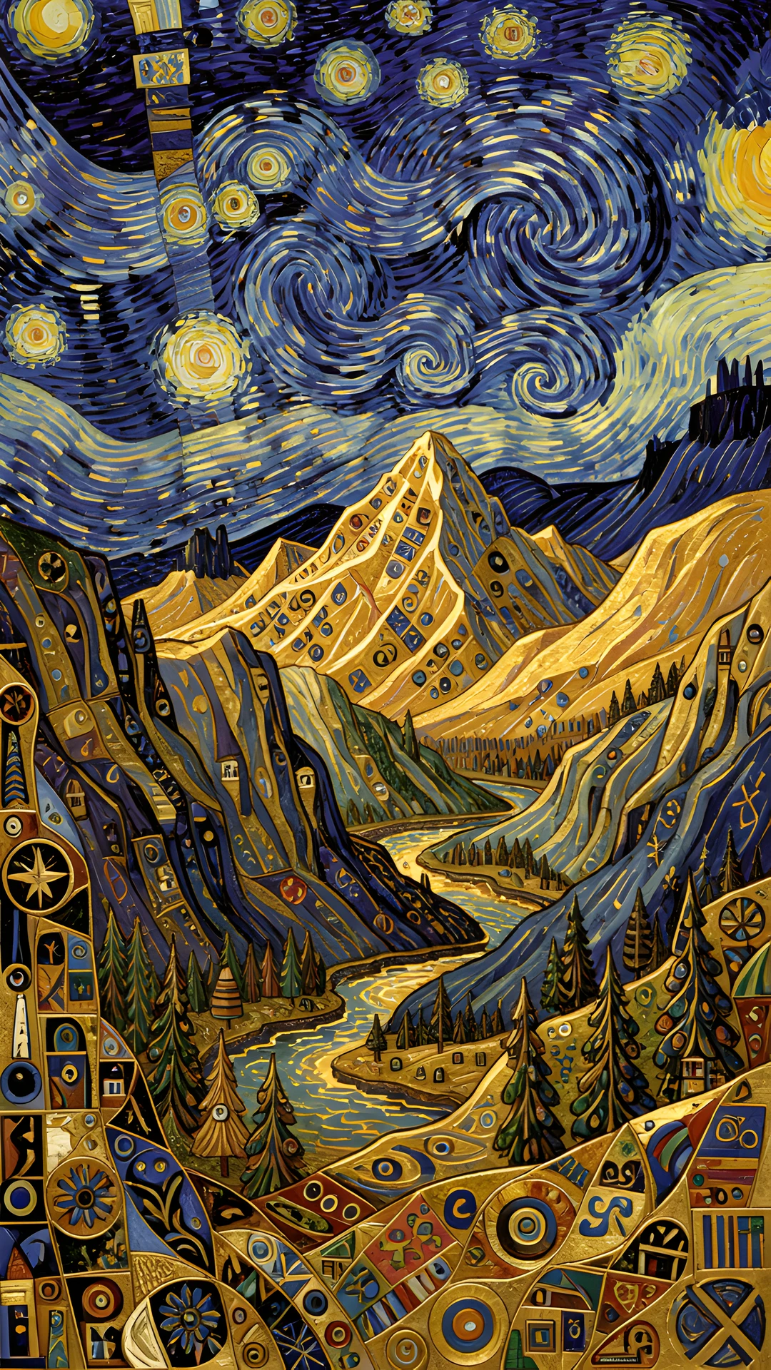 Golden Klimt Twilight