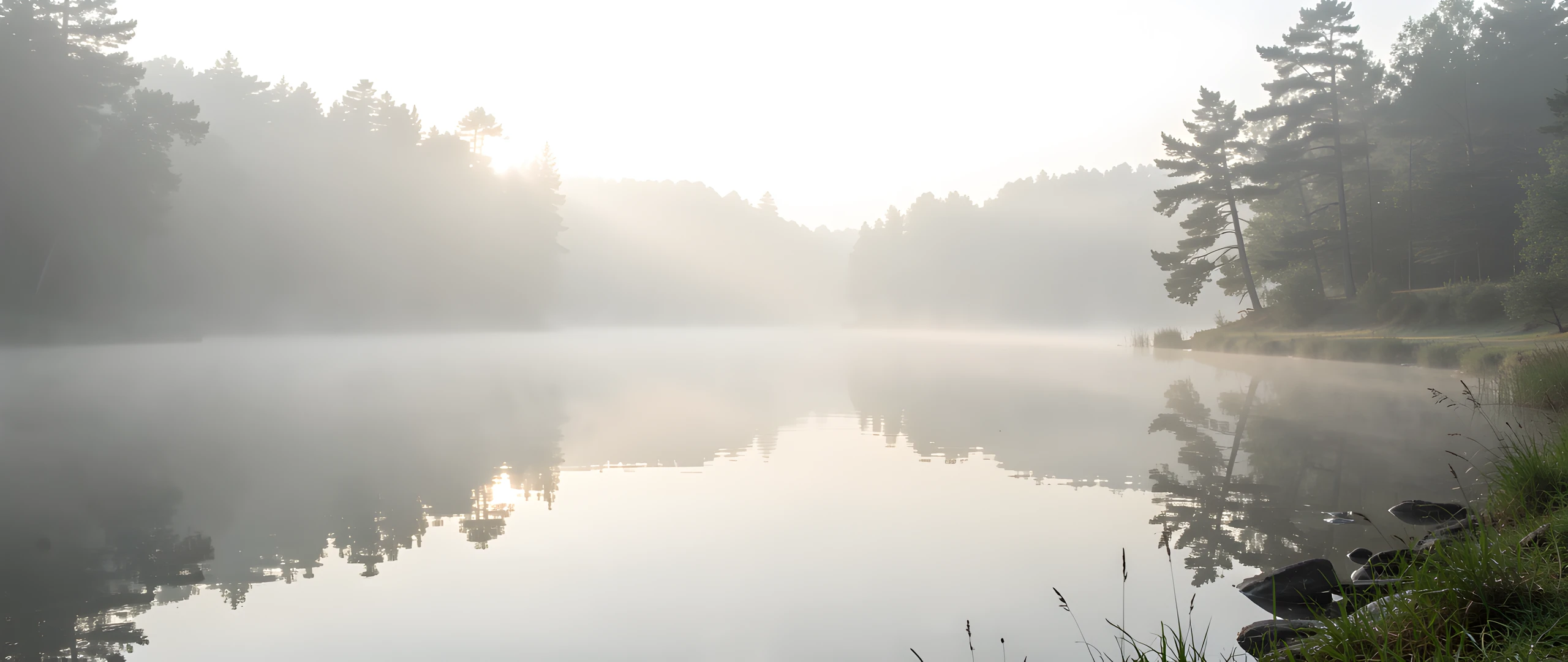 Foggy Lake Reflection