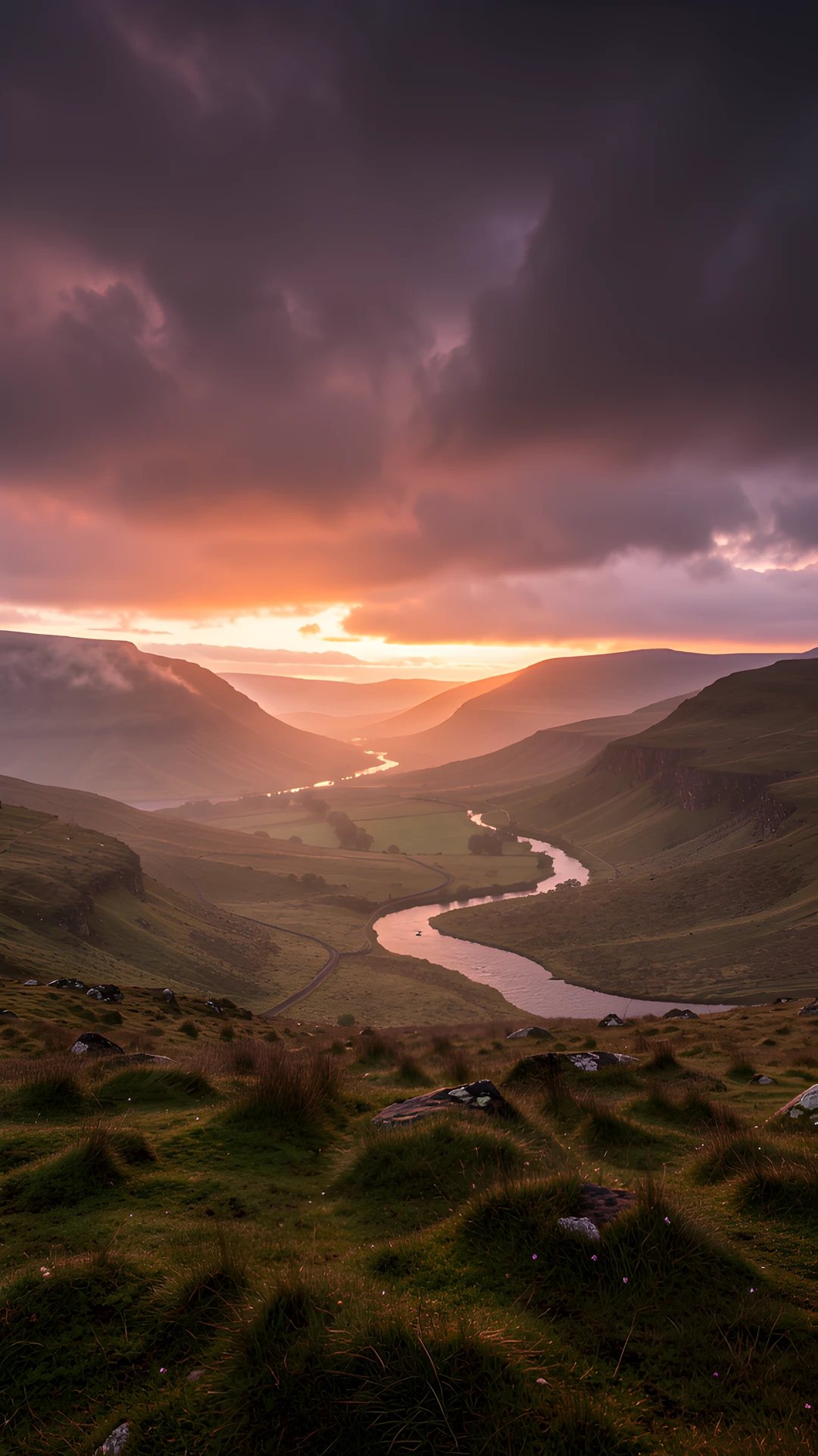 Misty Highland Dawn