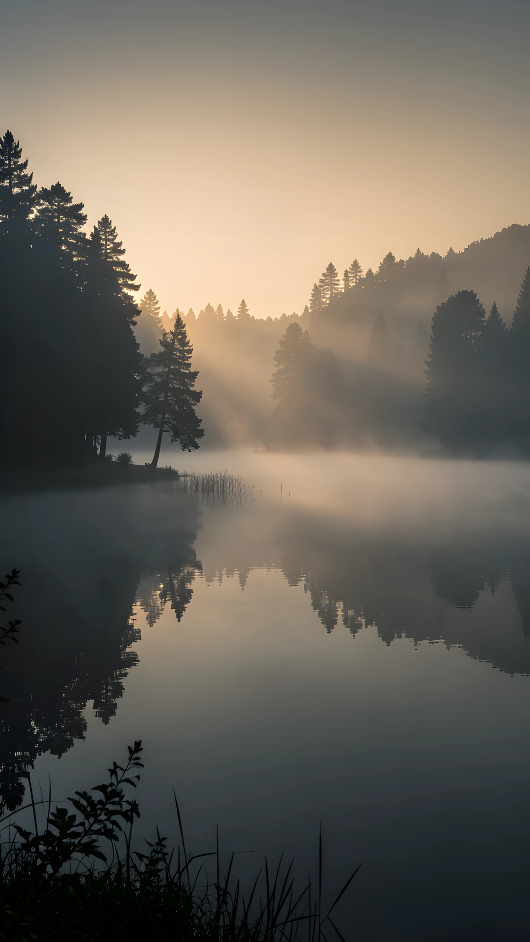 Misty Lake Dawn