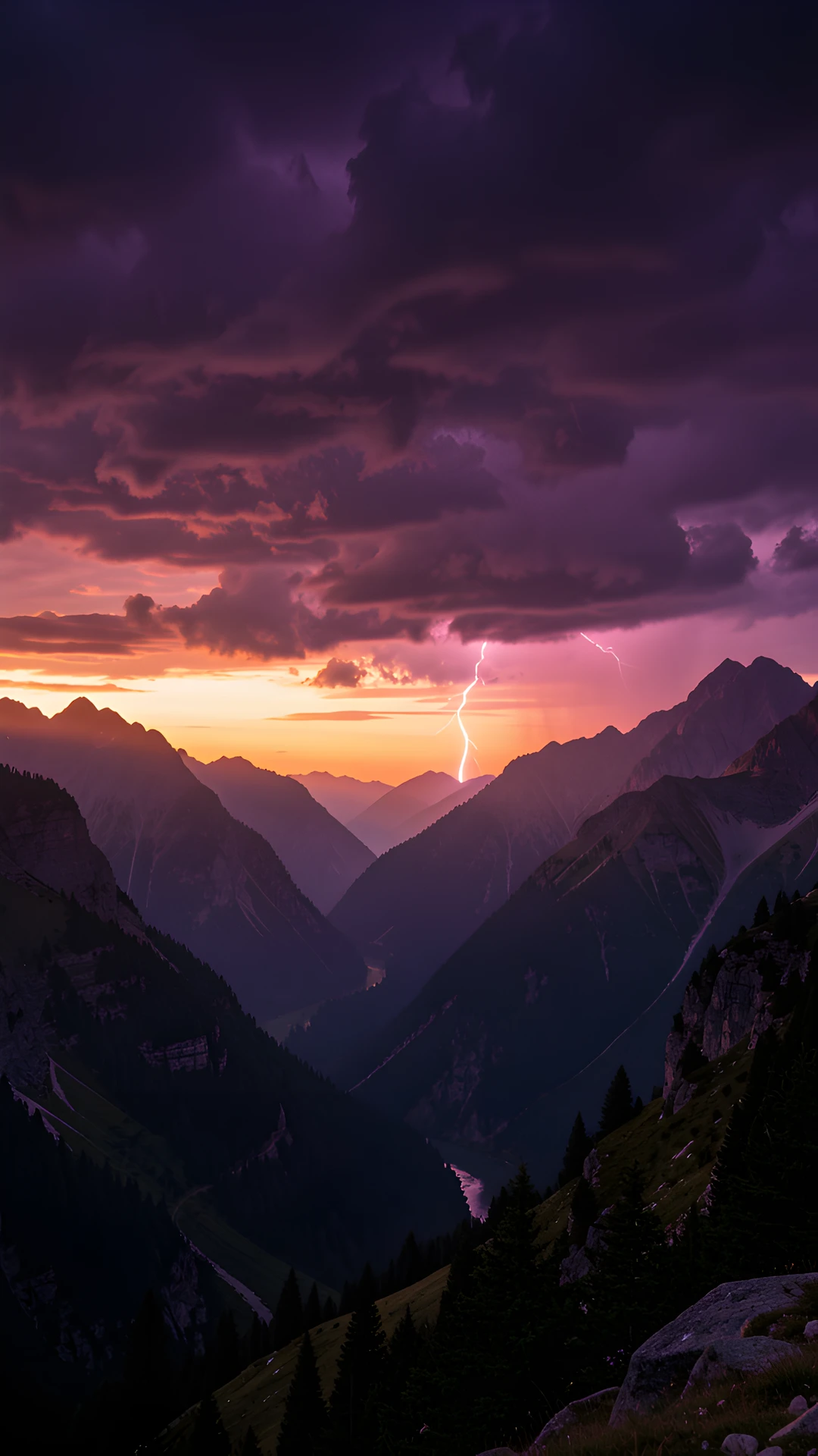 Turbulent Mountain Sky