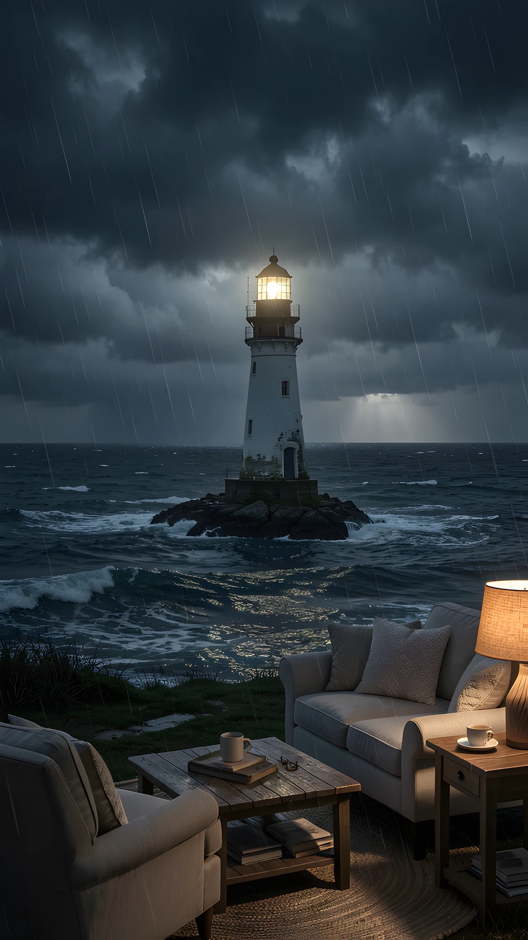 Coastal Lighthouse Scene