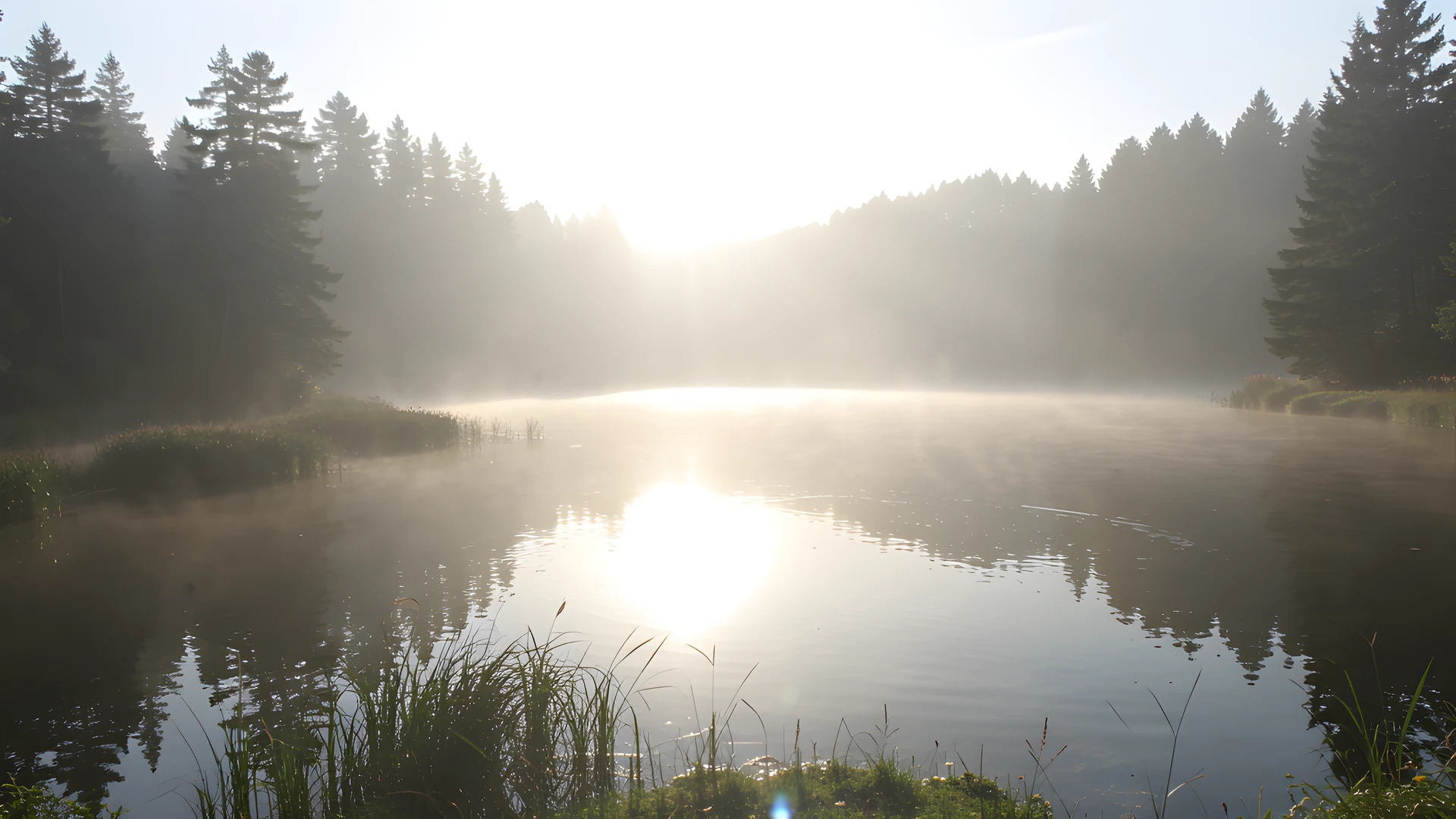 Misty Lake Dawn