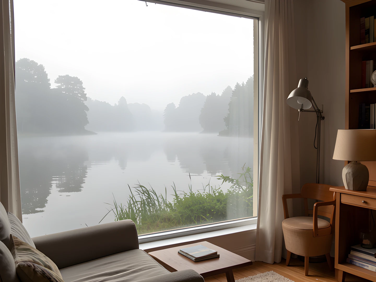 Misty Morning Reflections