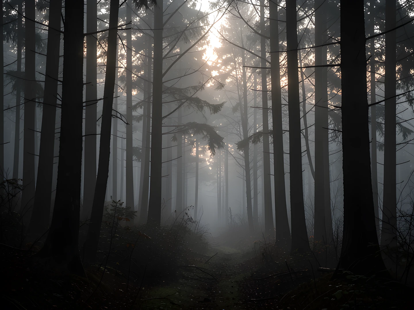 Misty Forest Dawn