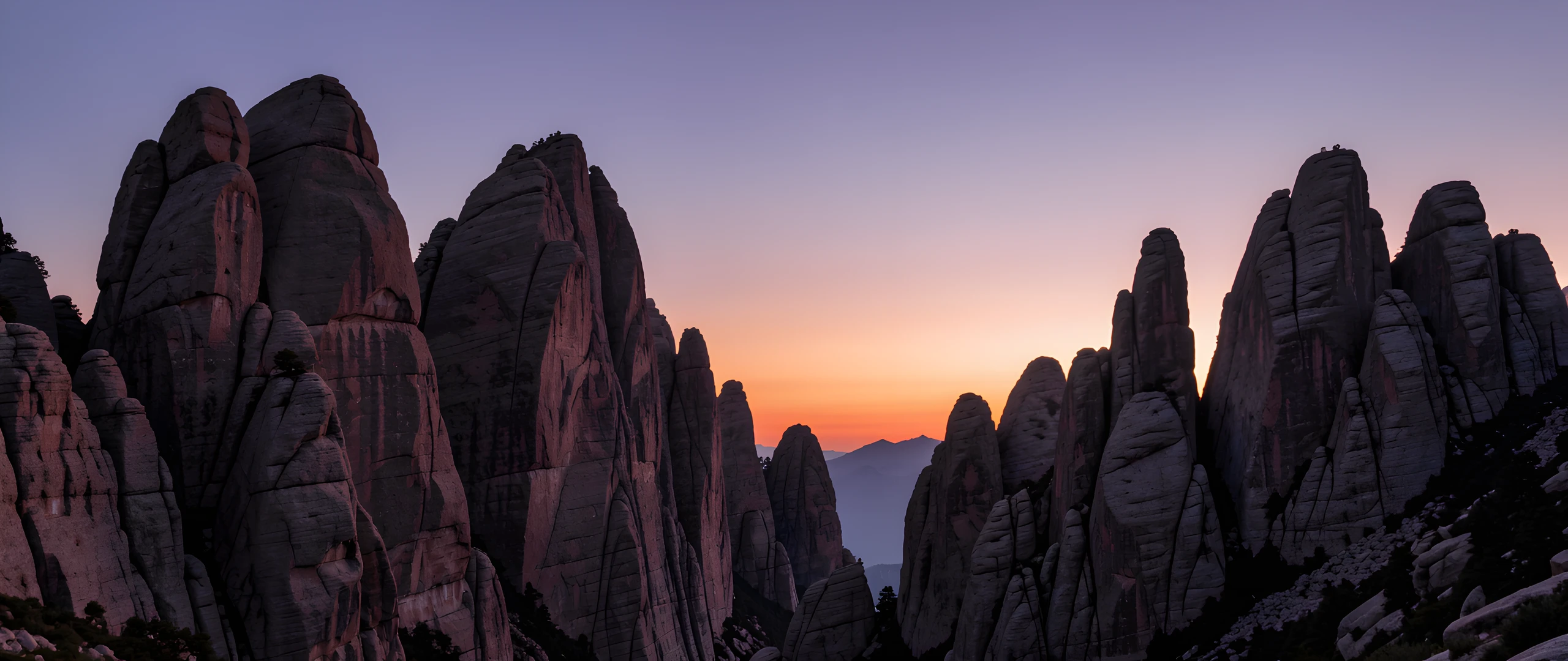 Twilight Mountain Peaks
