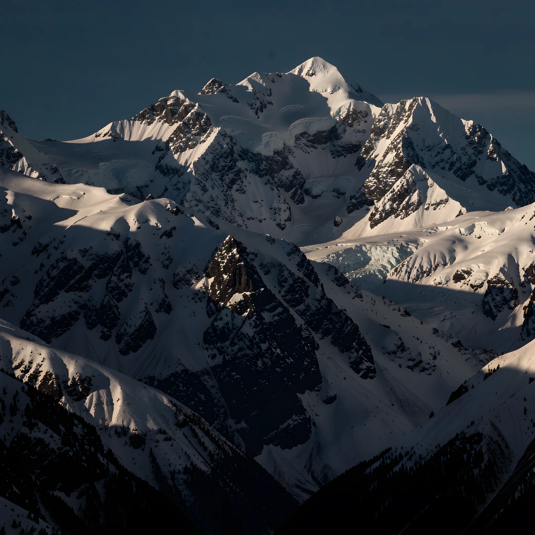 Dark Snow Peaks
