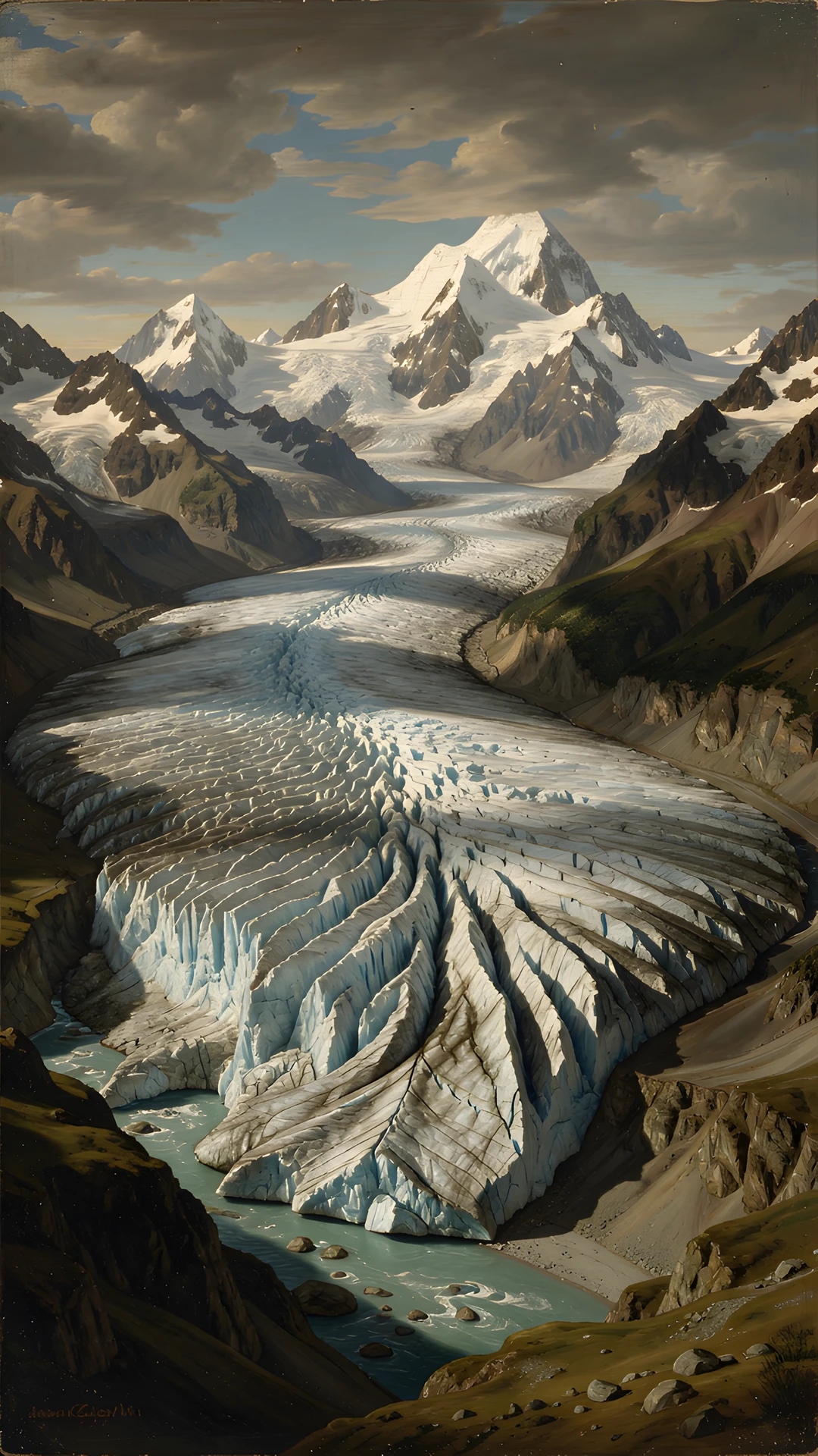 Frozen Mountain Landscape