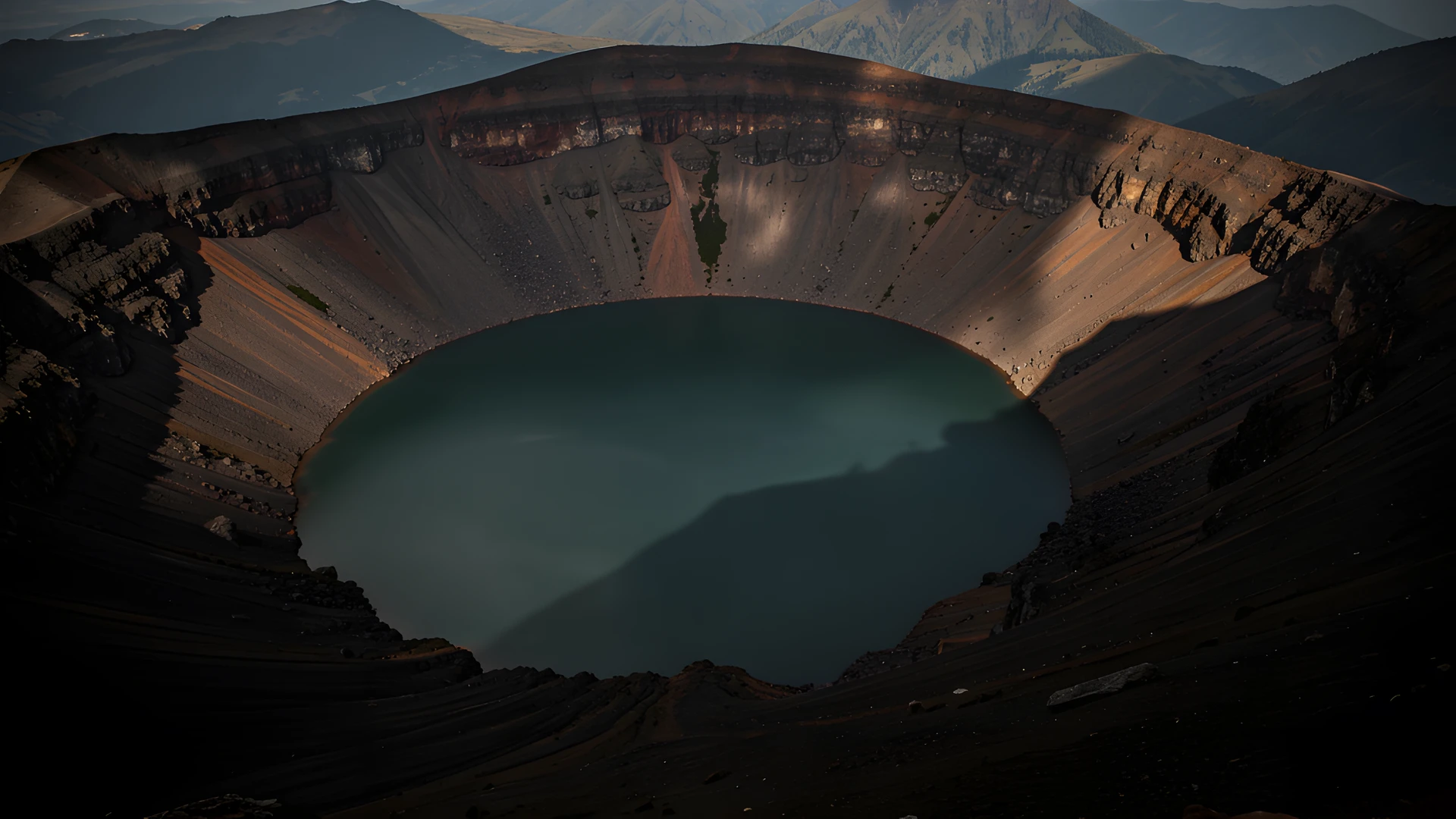 Dark Volcanic Landscape