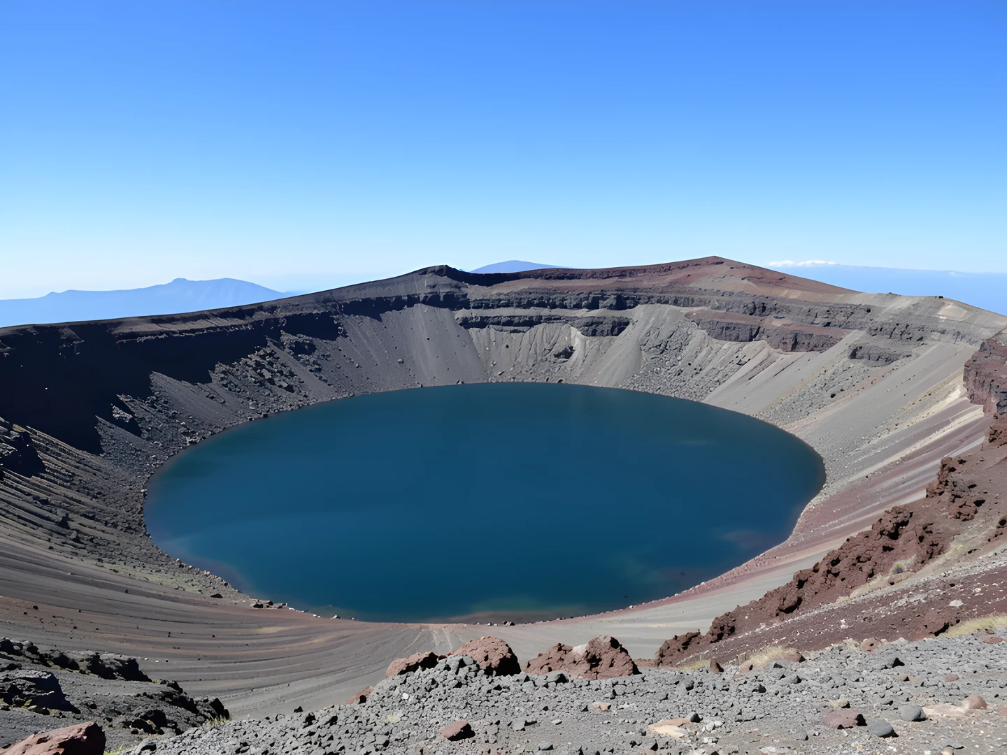 Volcanic Lake Landscape