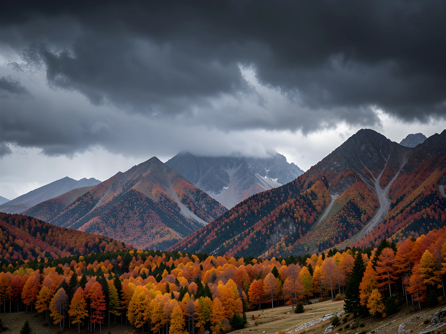 Stormy Mountain Peaks