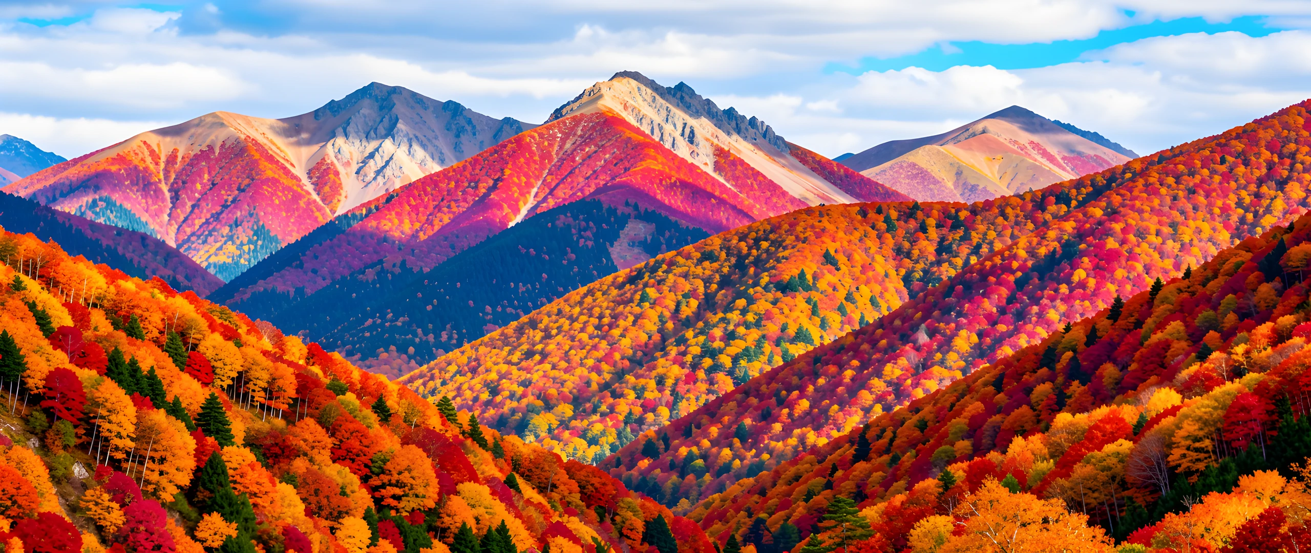 Golden Mountain Scene