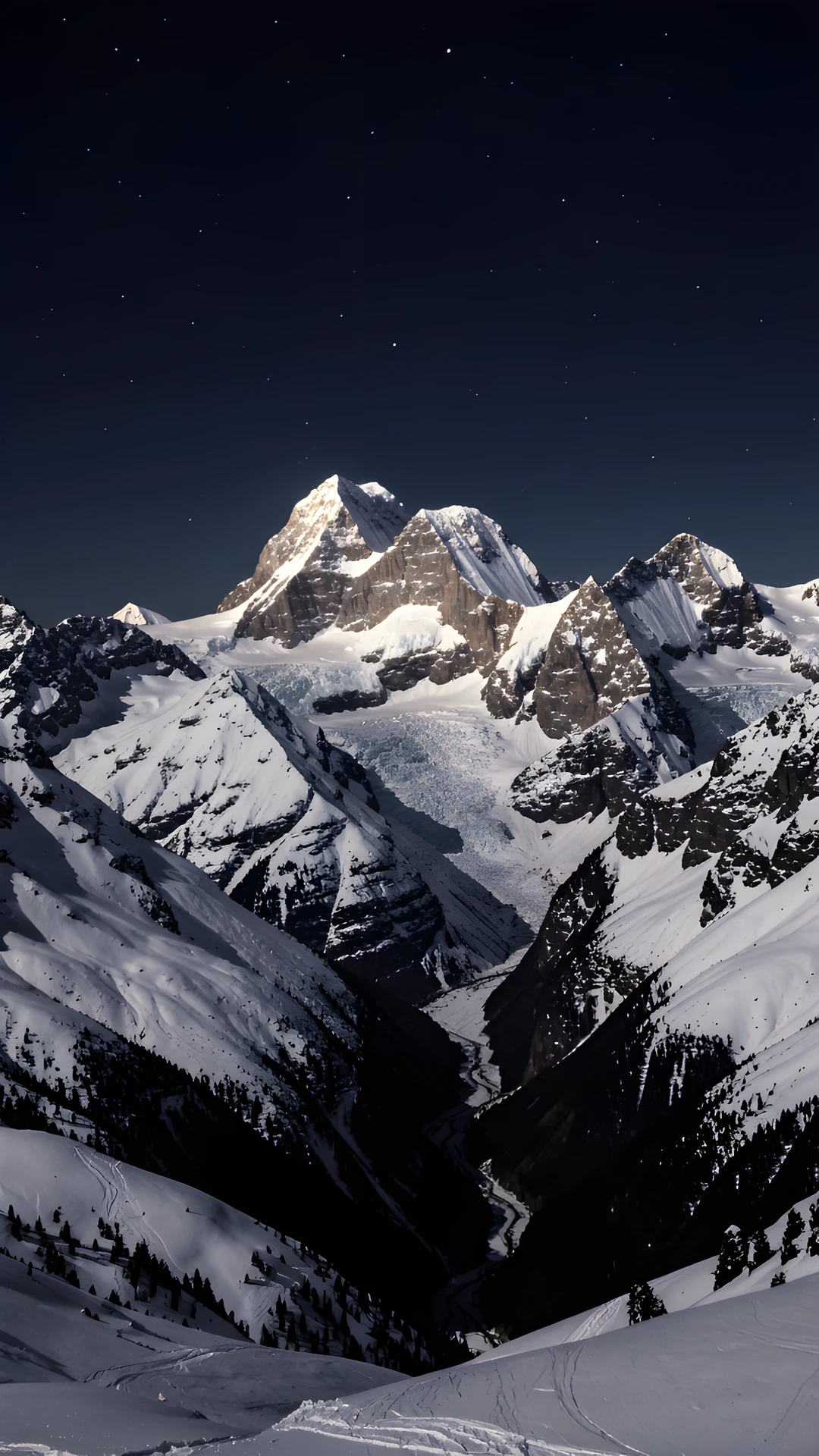 Snowy Mountain Peaks