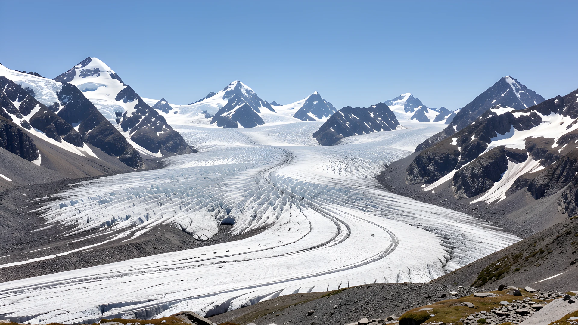 Frozen Alpine Peak