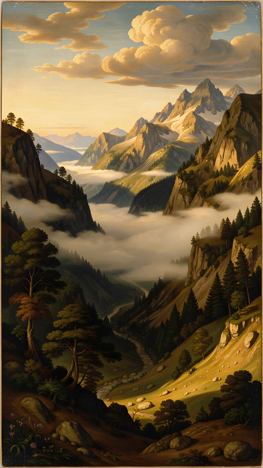 Golden Mist Landscape