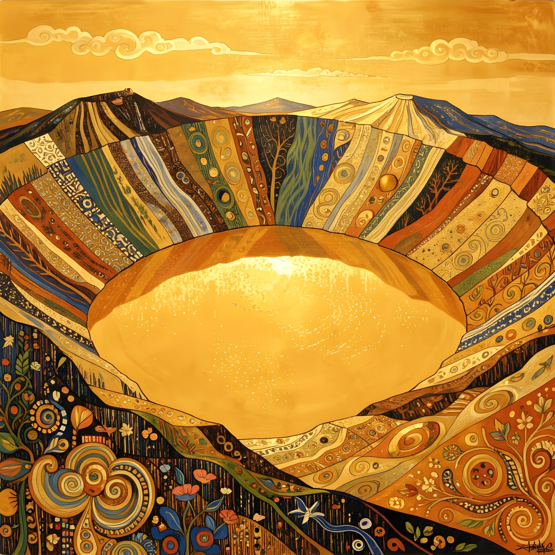 Golden Klimt Lake