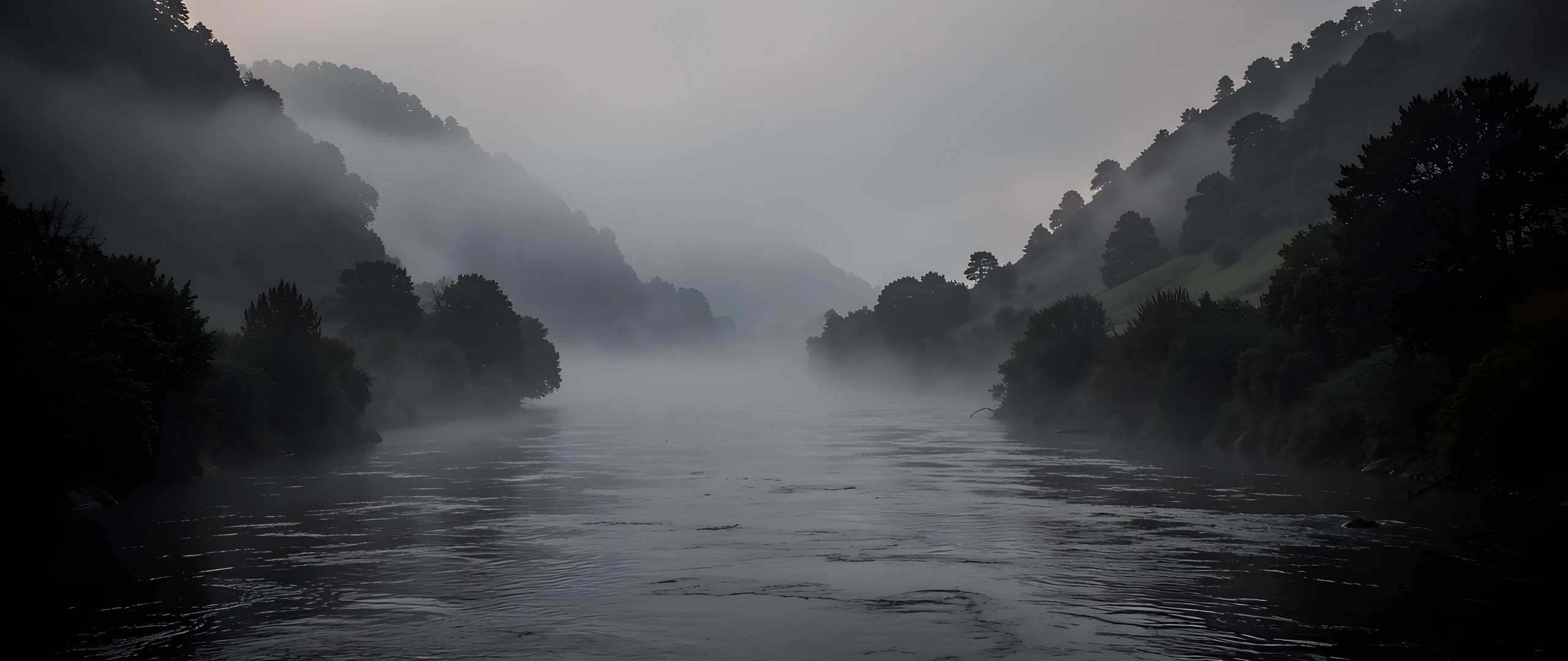 Misty Valley Scene