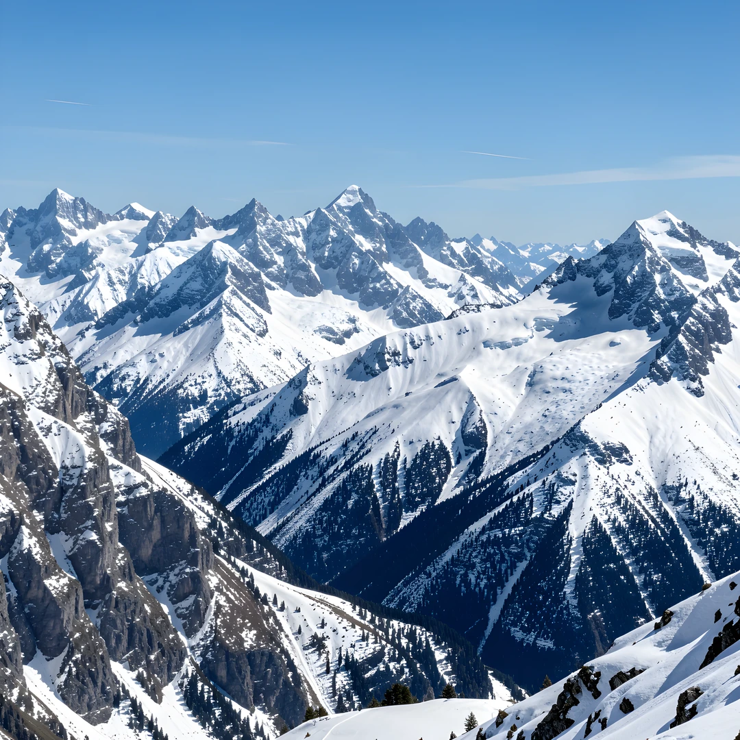 Snowy Mountain Peaks