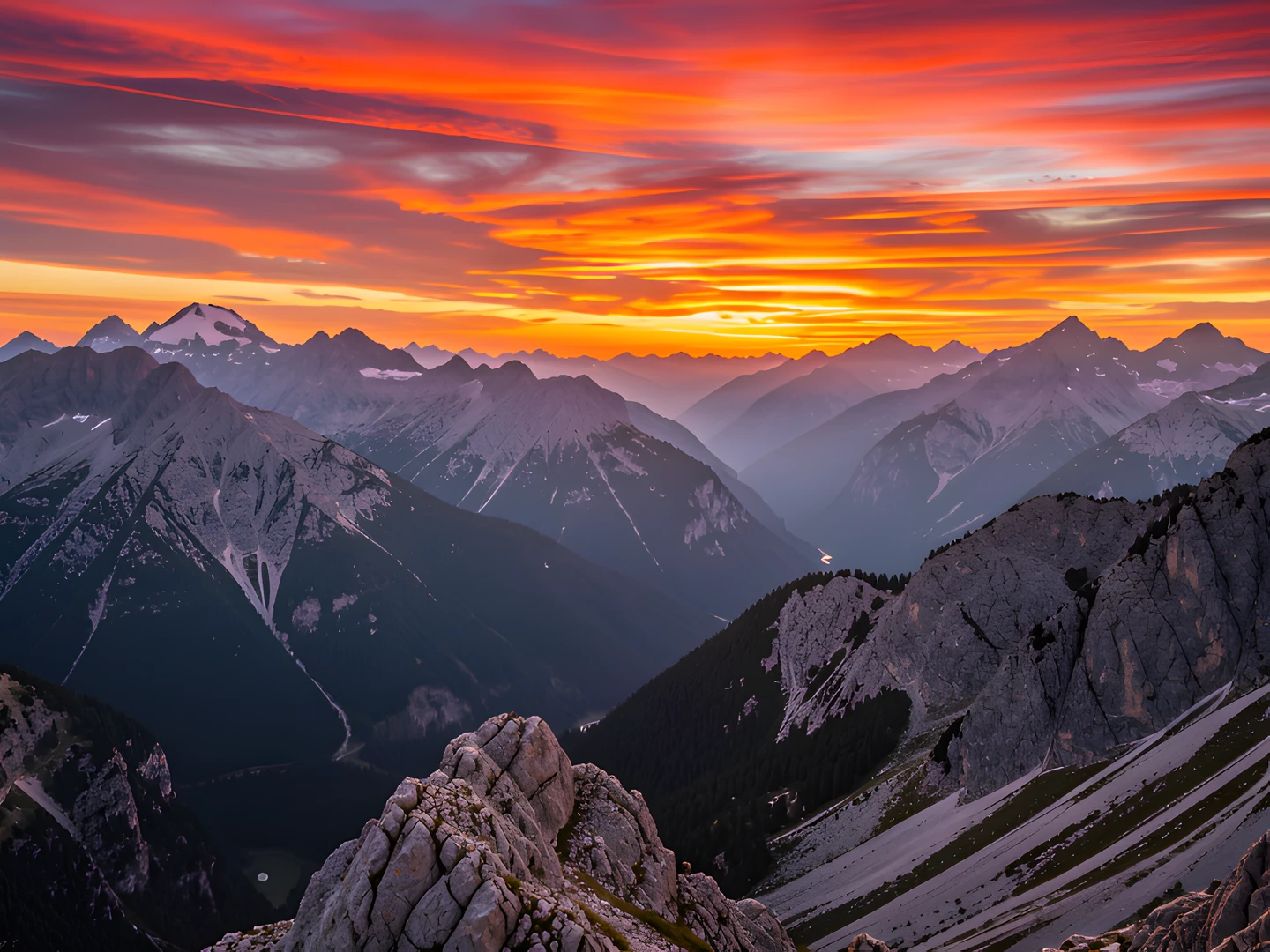 Mountain Mountain Sunset