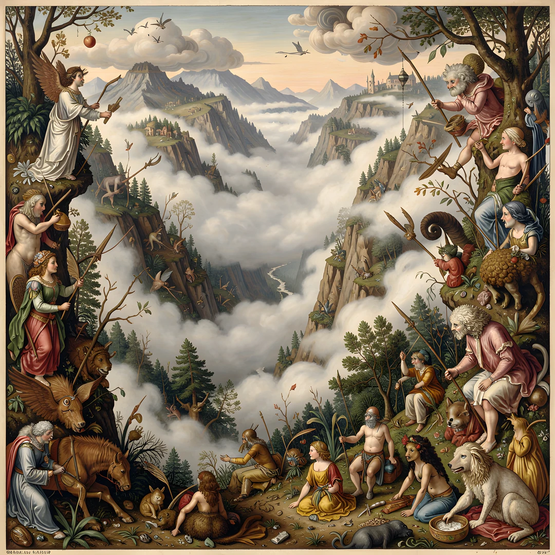 Misty Mountain Landscape
