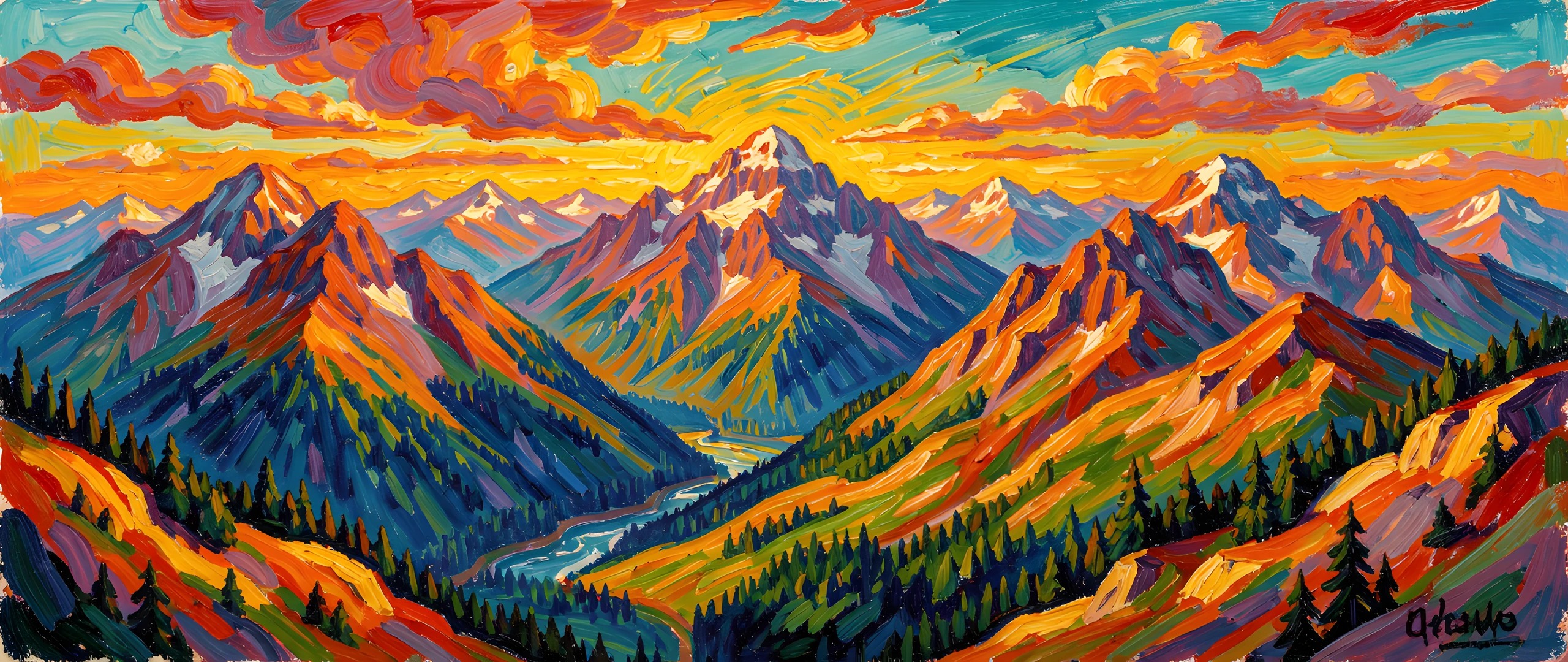 Impressionist Mountain