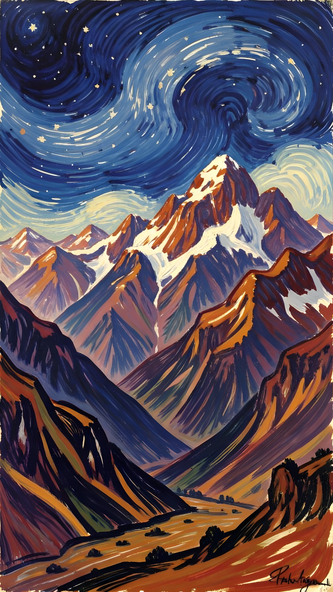 Mountain Night Sky