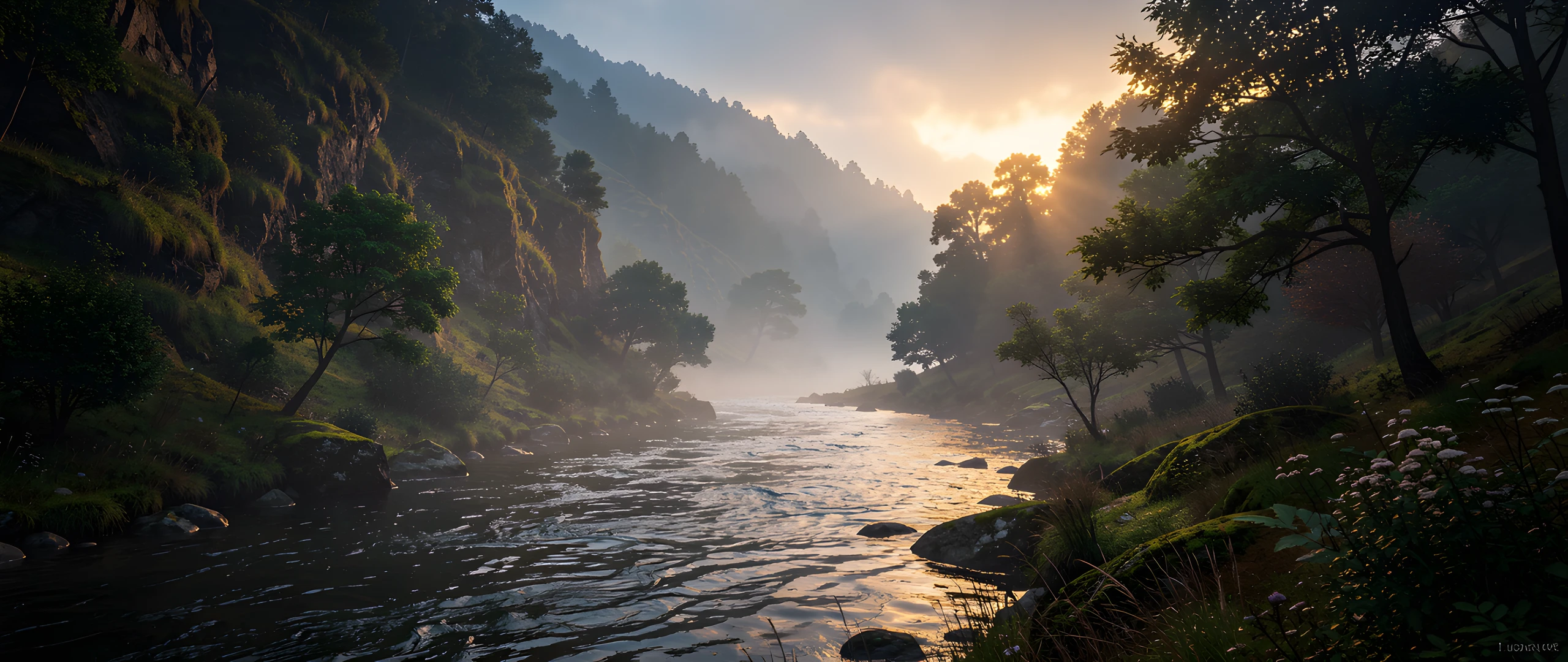 Rainbow Landscape Swirling