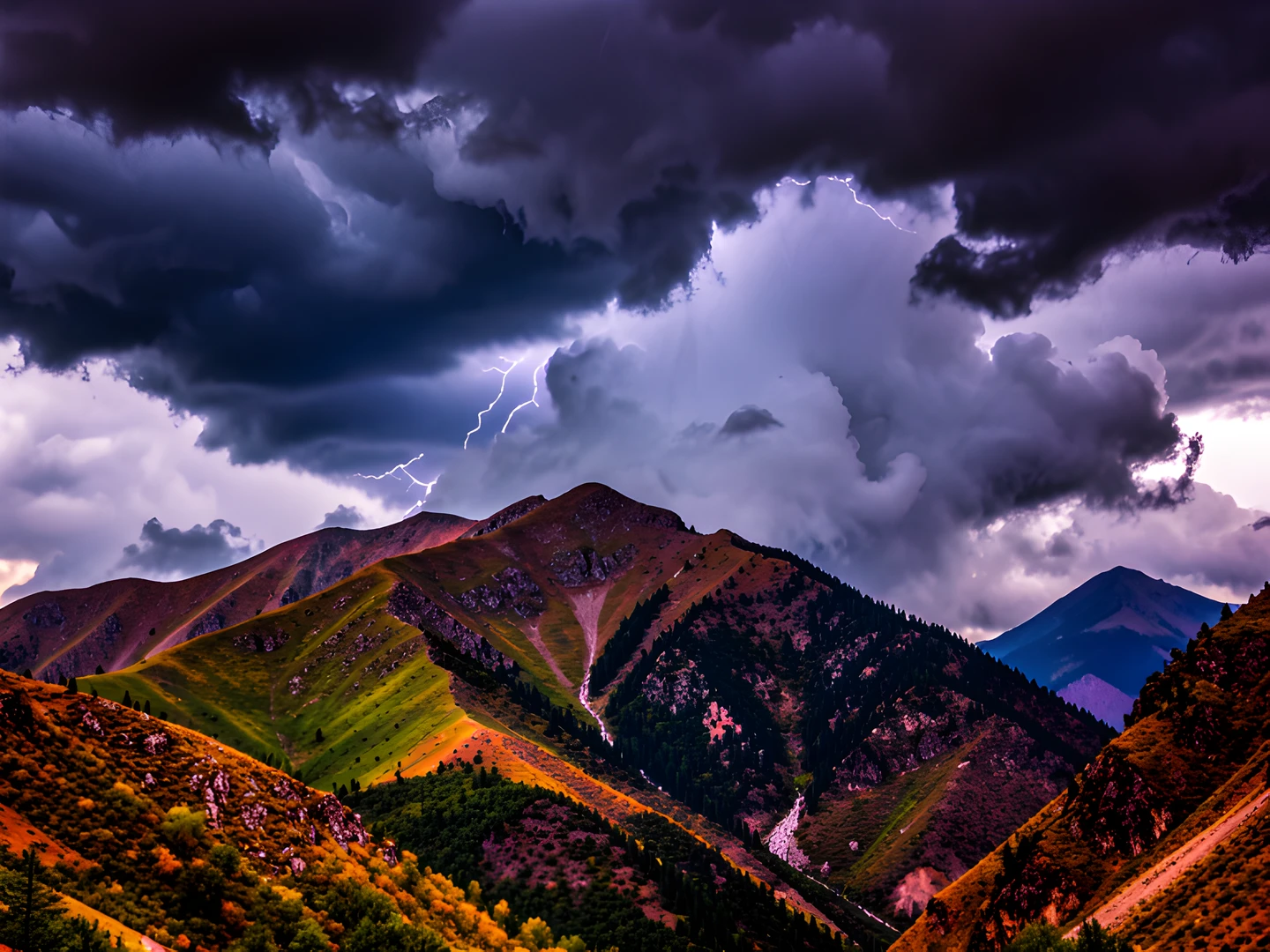 Stormy Mountain Ridge