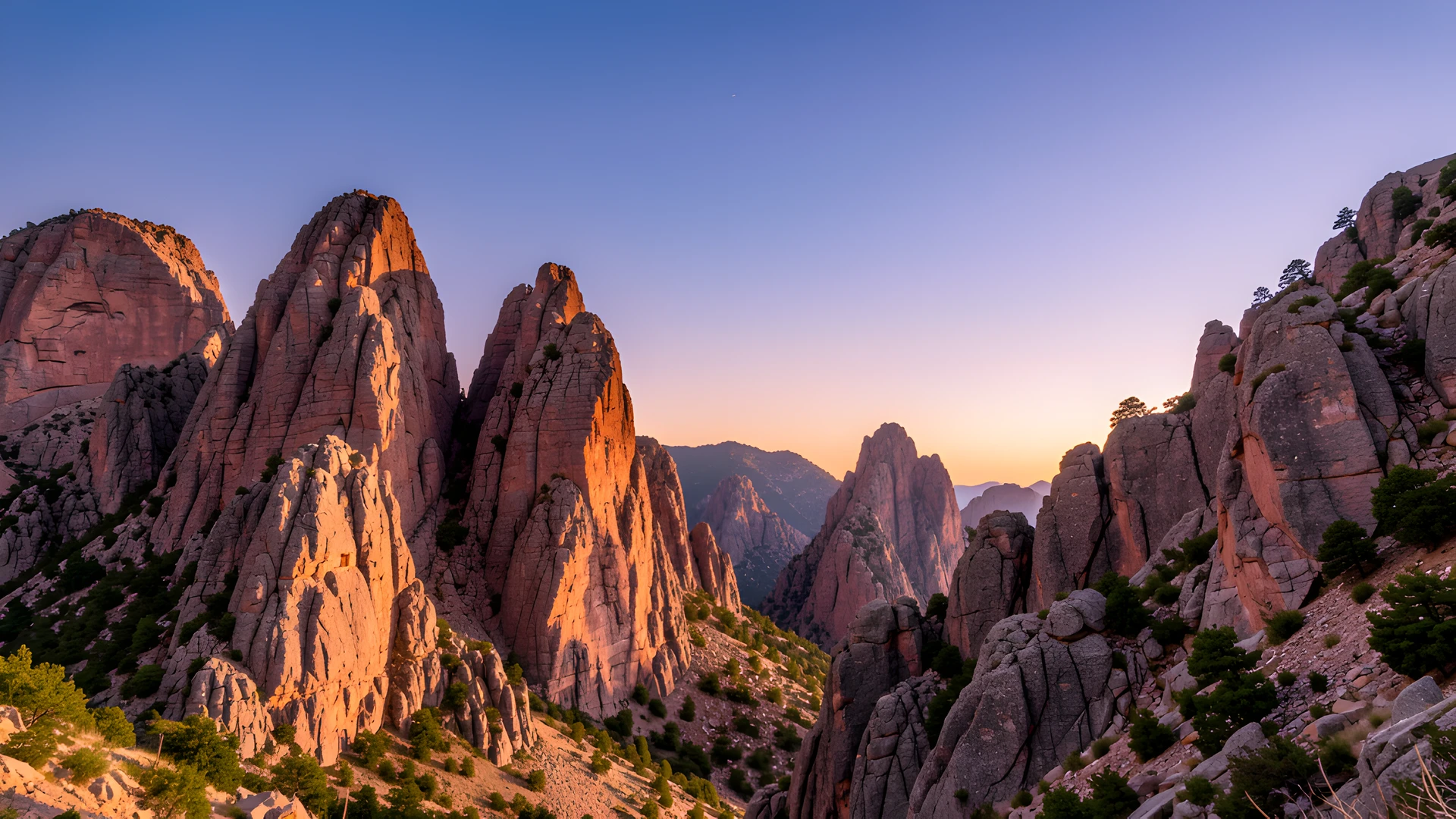 Mountain Twilight Peaks
