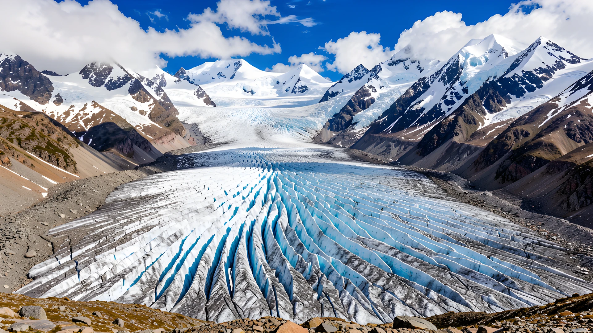 Alpine Glacier Scene